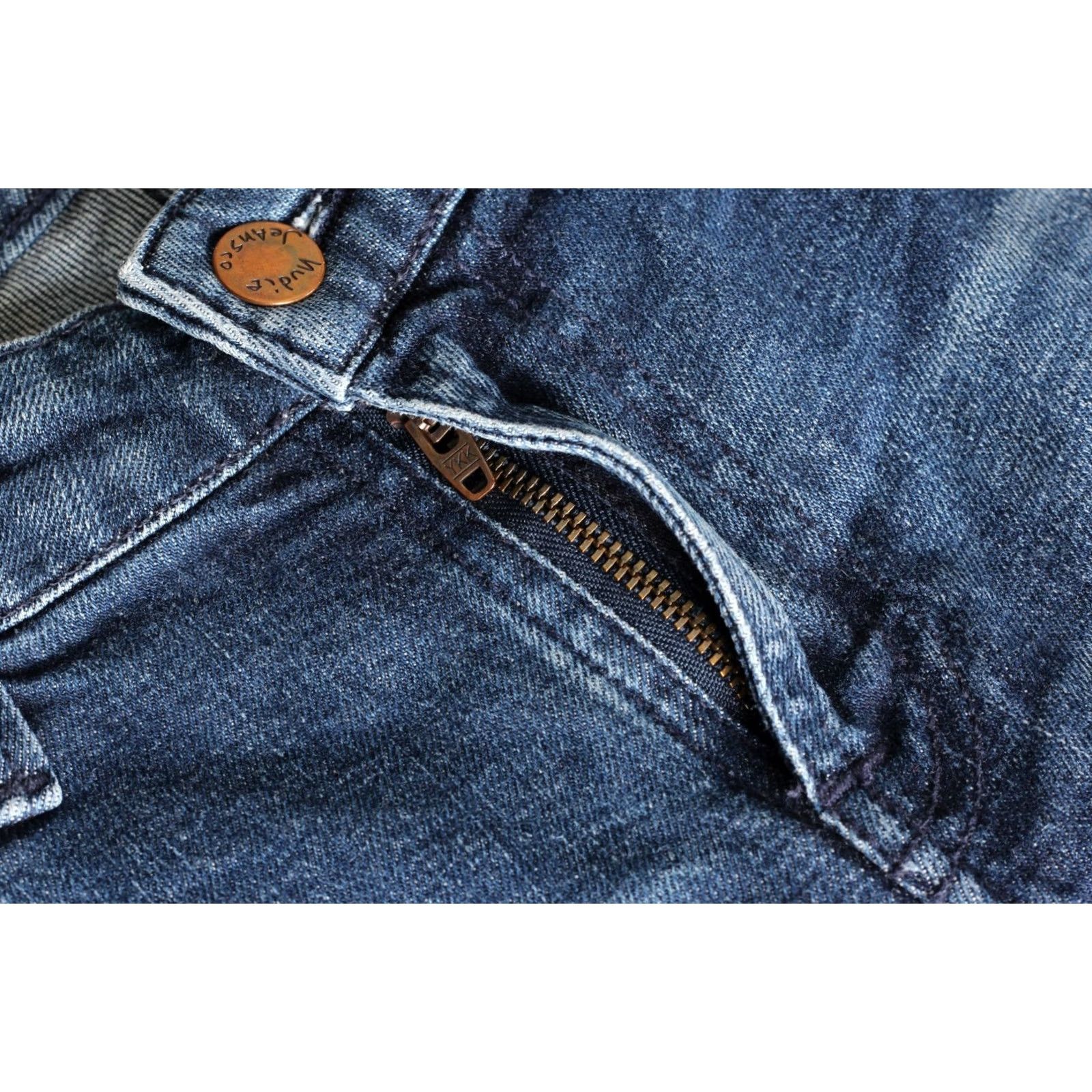 Nudie Jeans NUDIE JEANS SKINNY LIN Navy Lightning Stretch Jeans Men 30x34 W30 L31 Denim Blue Slim 5-Pocket Mar 30 31 Mens Size US 30 / EU 46 - 5 Thumbnail