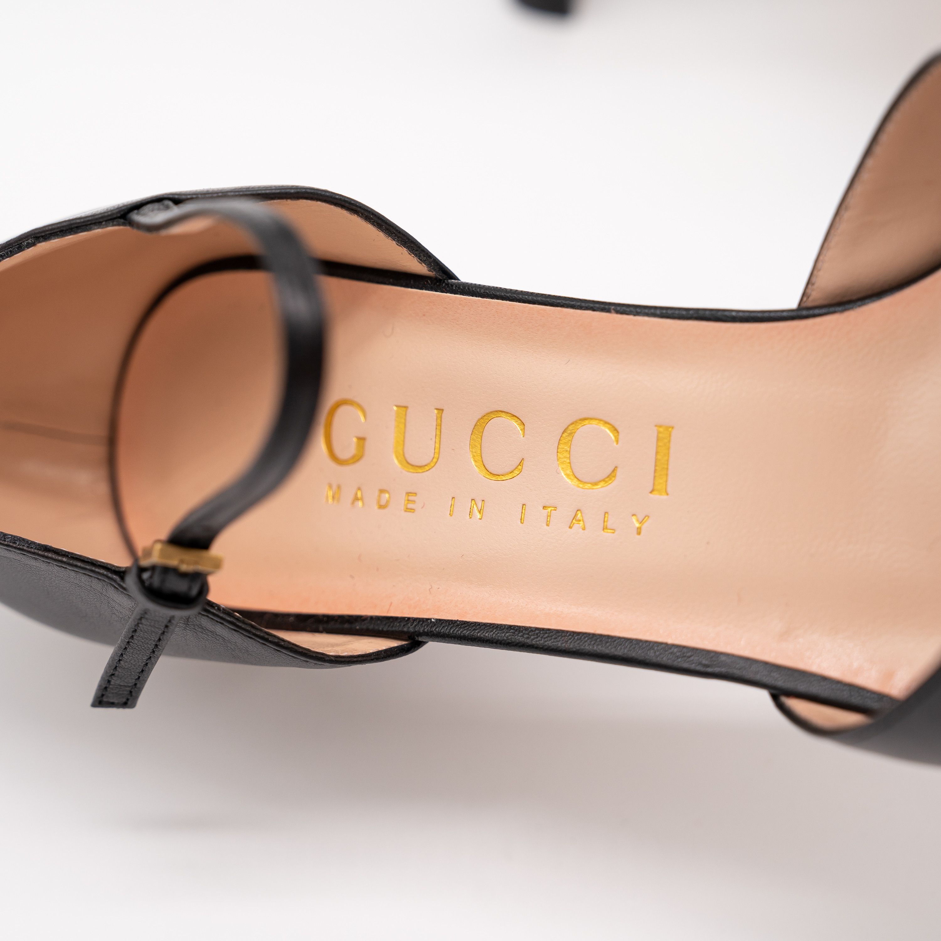 Gucci 40.5G 10.5 US Gucci Platform Pumps Black Leather Strap Size US 10.5 / IT 40.5 - 8 Thumbnail
