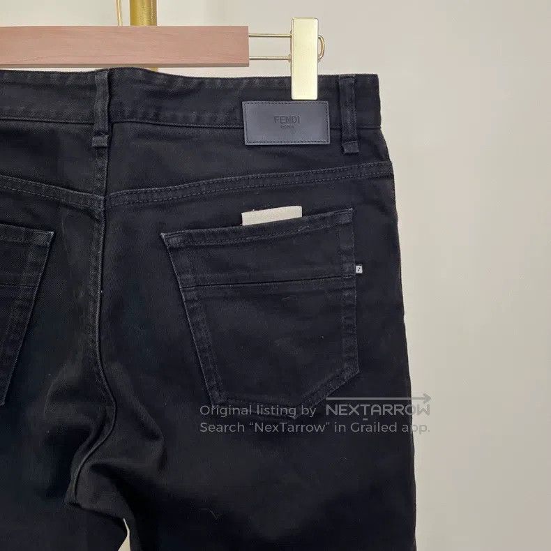 Fendi Fendi Black casual small eye bat embroidery logo jeans Size US 33 - 4 Thumbnail