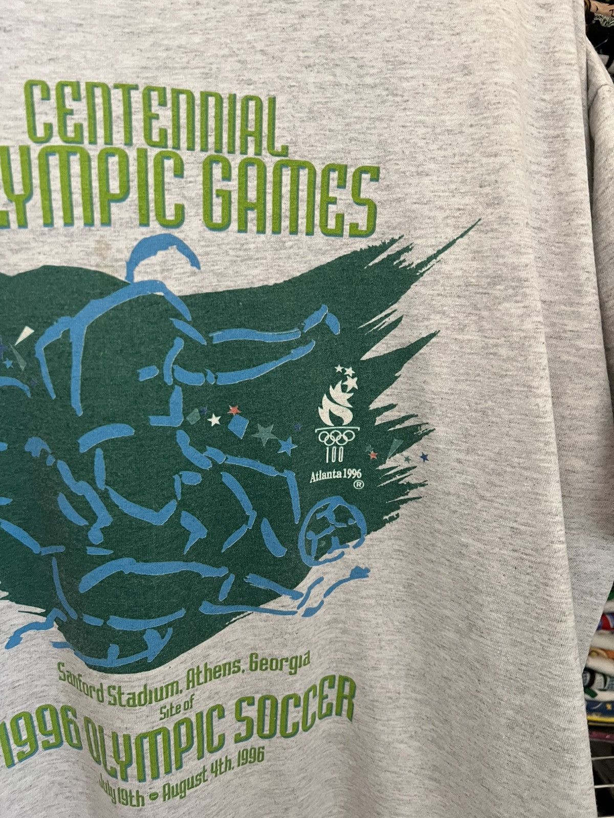 USA Olympics 1996 Atlanta USA Olympics Soccer 100th Anniversary Tee Size US XL / EU 56 / 4 - 3 Thumbnail