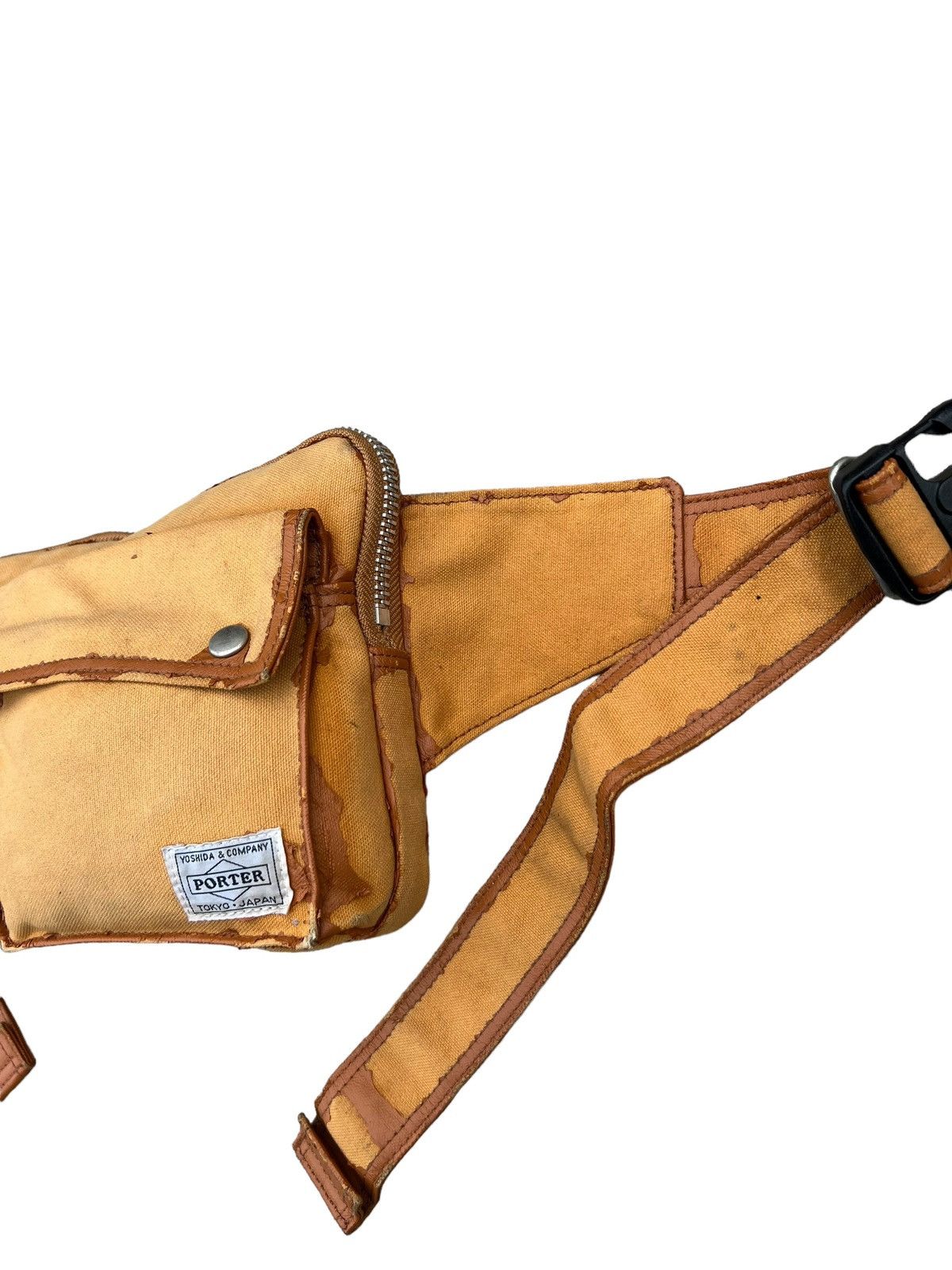 Porter Vintage Porter Yoshida Distress Coated PU Waist Bag Size ONE SIZE - 6 Thumbnail