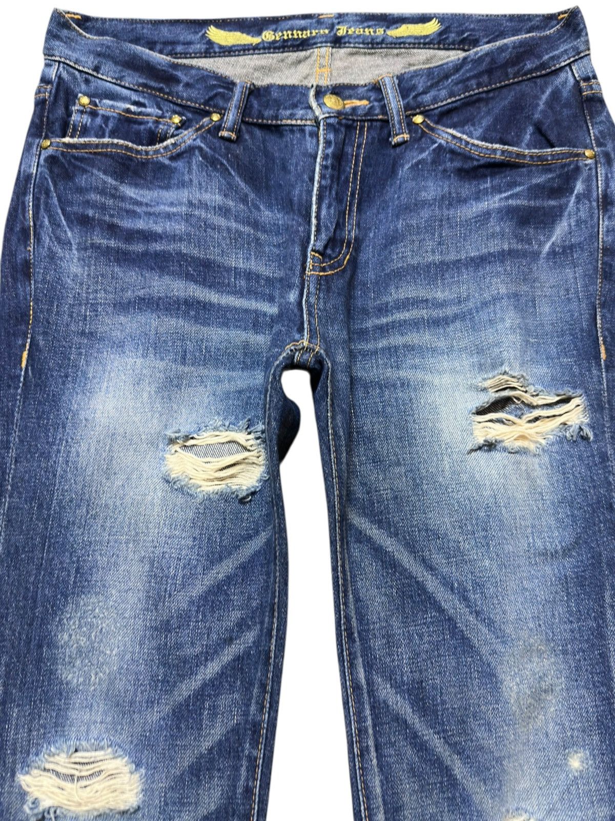Kapital Vintage Gennaro Flare Ripped Grunge Distressed Denim Size US 32 / EU 48 - 2 Thumbnail