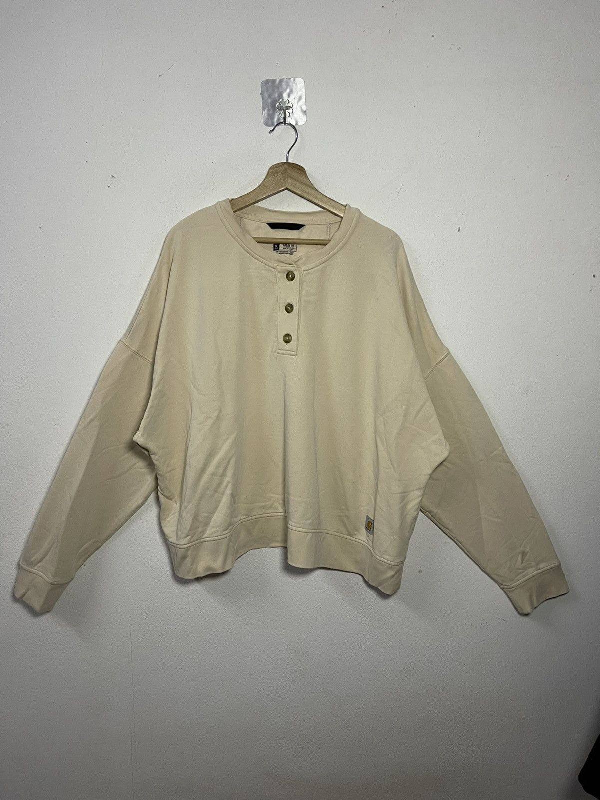 Carhartt Carhartt Loose Fit Midweight French Terry Henley Sweatshirt Size XXL / US 16-18 / IT 52-54 - 2 Thumbnail