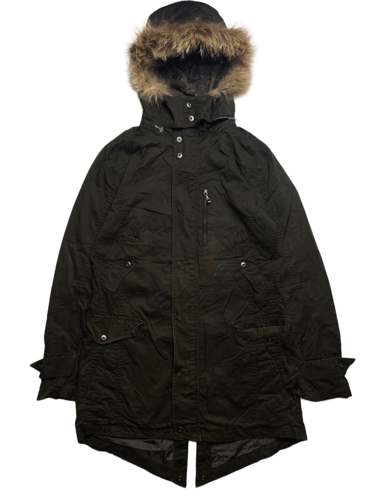 If Six Was Nine 2000s Nicole Club For Man - Fur Raccoon Hoodie Cargo Jacket Size US L / EU 52-54 / 3 - 5 Thumbnail