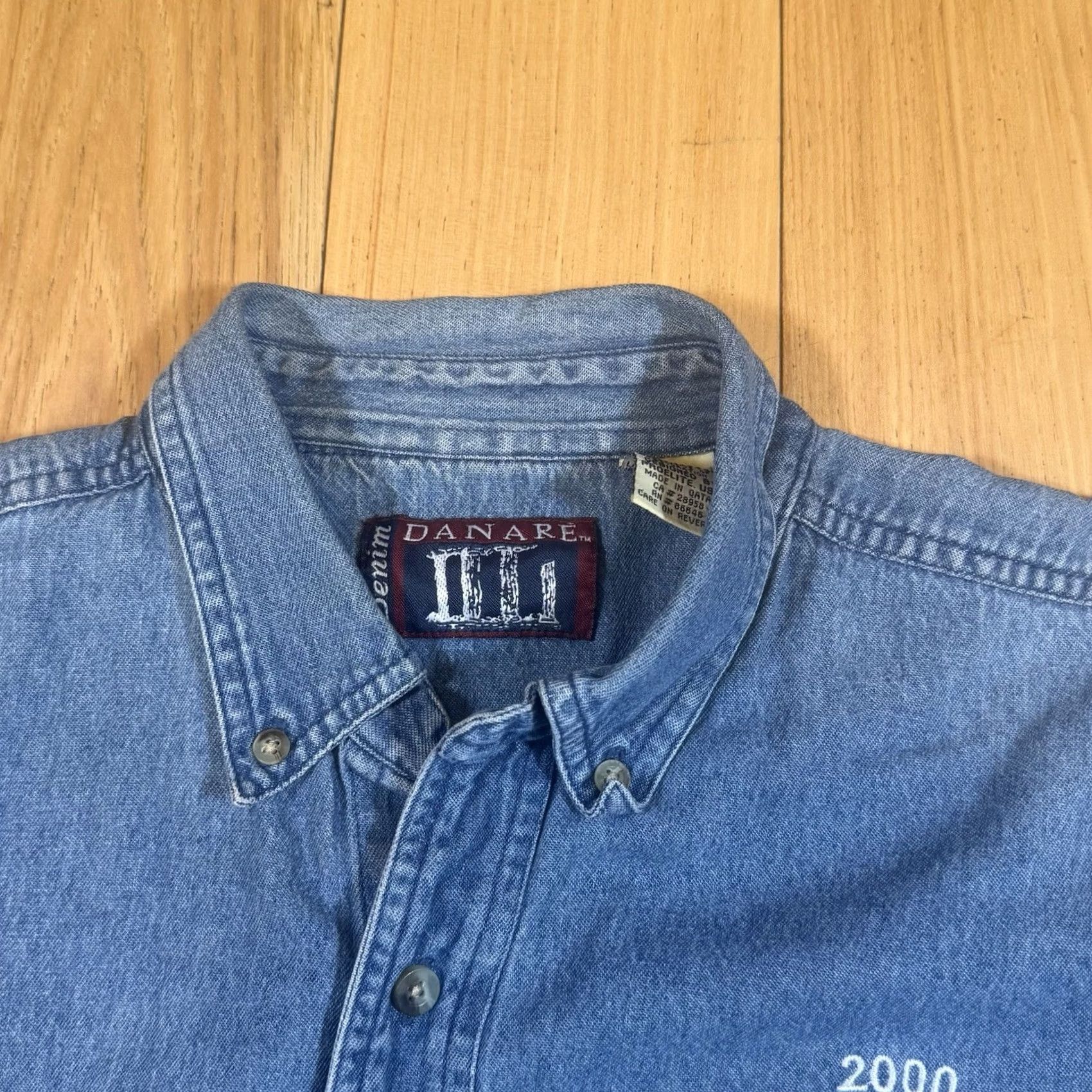 Denime VINTAGE Danare Denim Button-Up Shirt Men’s Medium Blue 2000 NFC Y2K Size US M / EU 48-50 / 2 - 3 Thumbnail