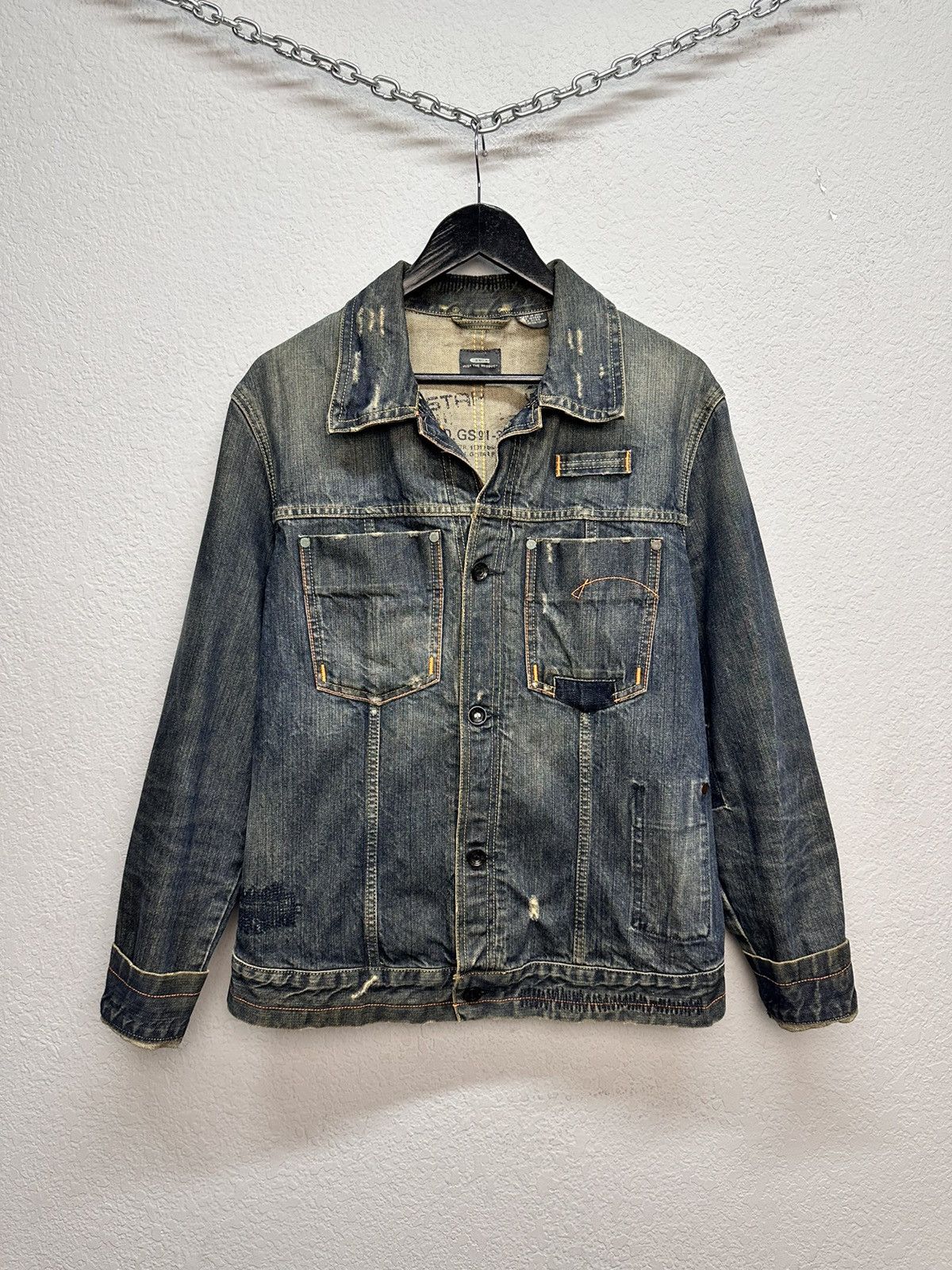 G-Star G-Star raw distressed denim jacket vintage workwear style Size US L / EU 52-54 / 3 - 2 Thumbnail