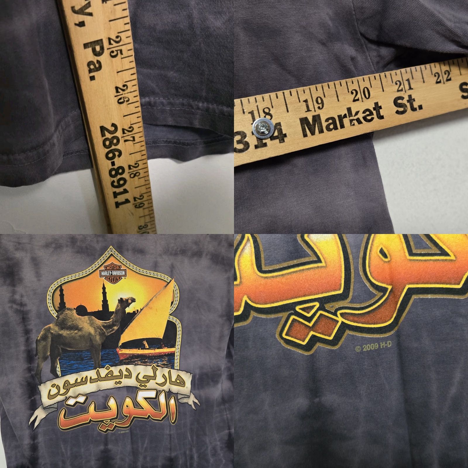 Harley Davidson Harley-Davidson T-Shirt Men Regular Size L Gray Tie Dye 2000-2009 Motorcycle Biker Shirt Size US L / EU 52-54 / 3 - 8 Thumbnail