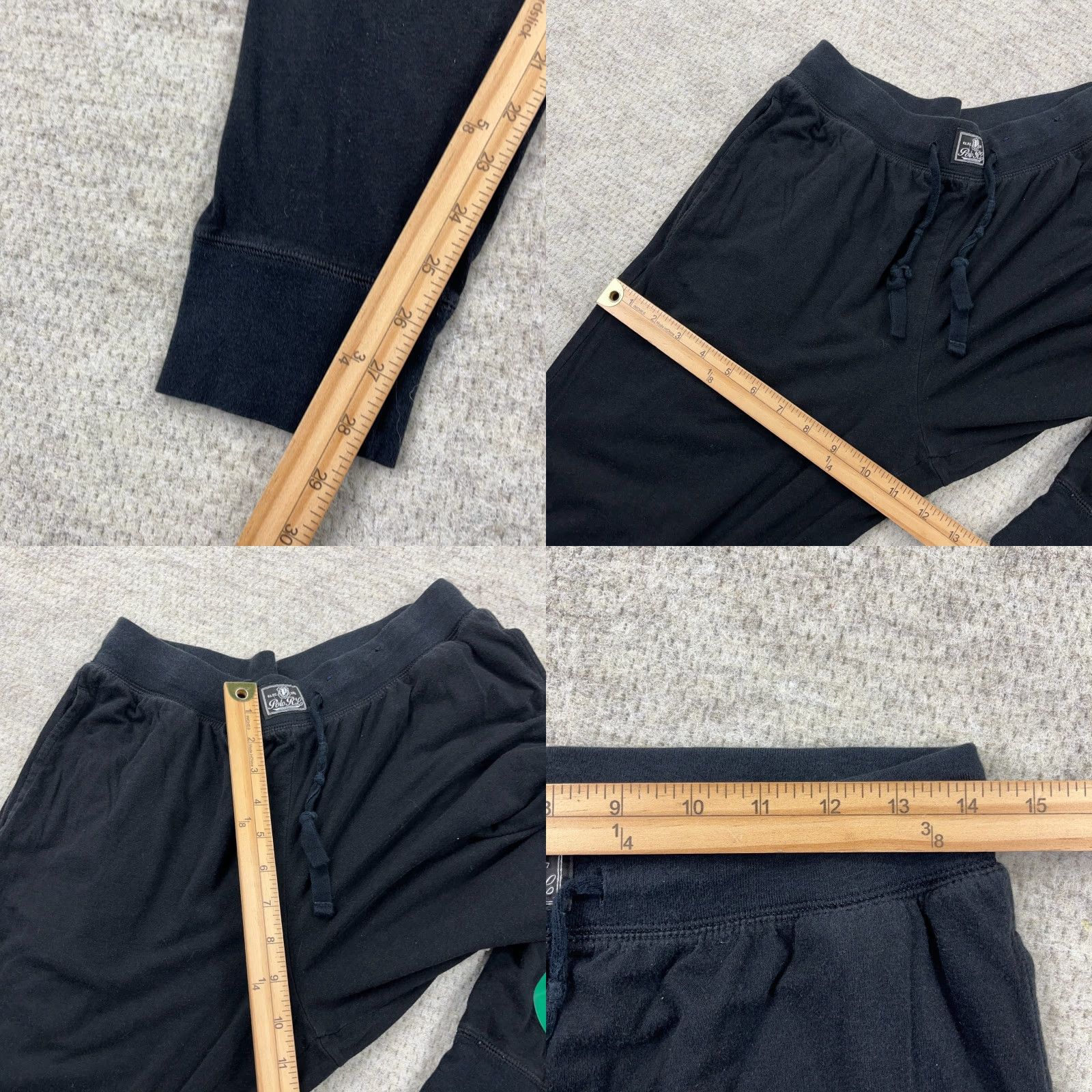 Polo Ralph Lauren Polo Ralph Lauren Mens Medium Sleep Jogger Leggings Tapered Logo Adult Black 100% Cotton Spandex Jersey Pajama Pants Loungewear Size US M / EU 48-50 / 2 - 8 Thumbnail