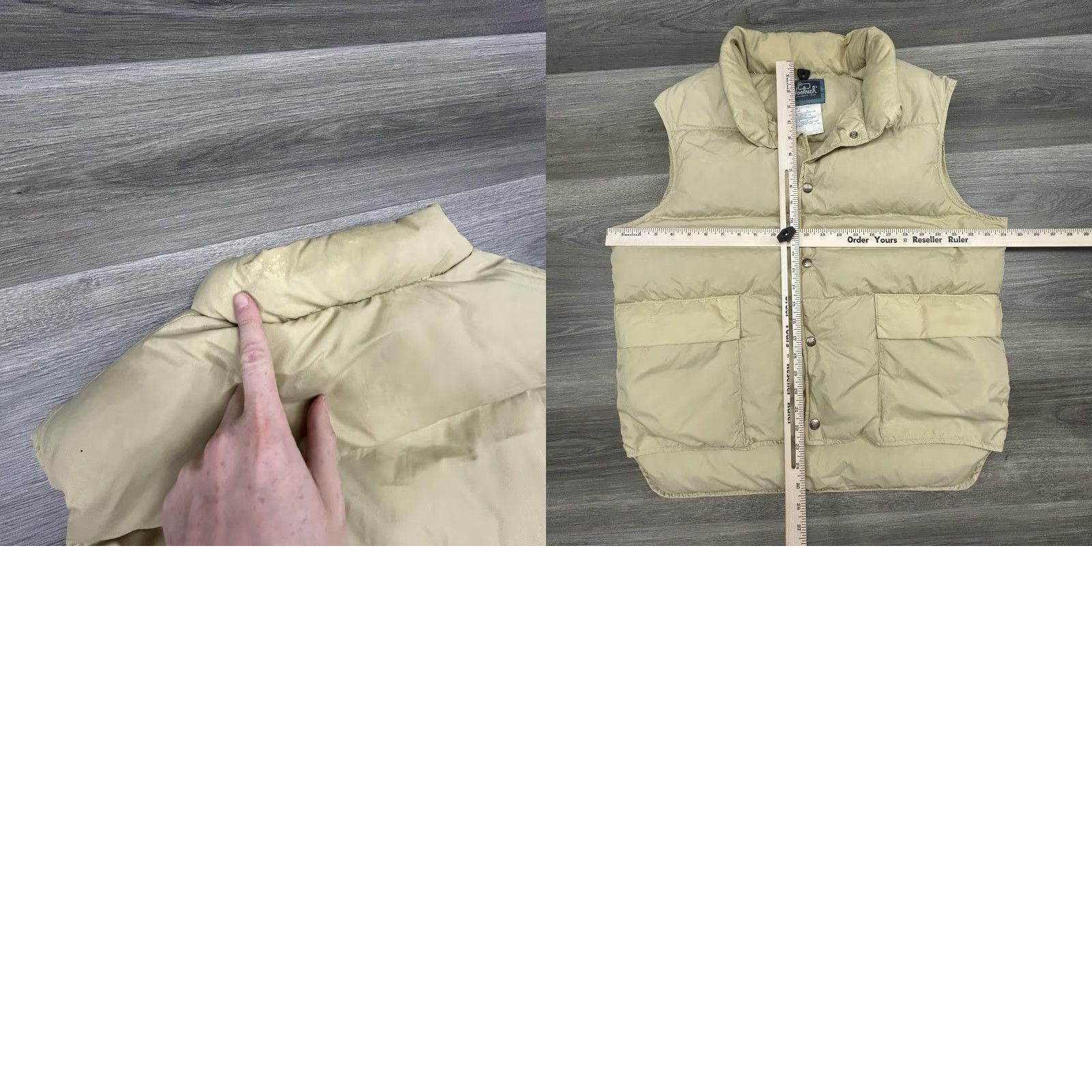 Vintage VINTAGE Woolrich Puffer Vest Mens L Snap Front Pockets 80s USA Beige Down Insulated Quilted Outdoors Ski Casual Mens Size US L / EU 52-54 / 3 - 8 Thumbnail