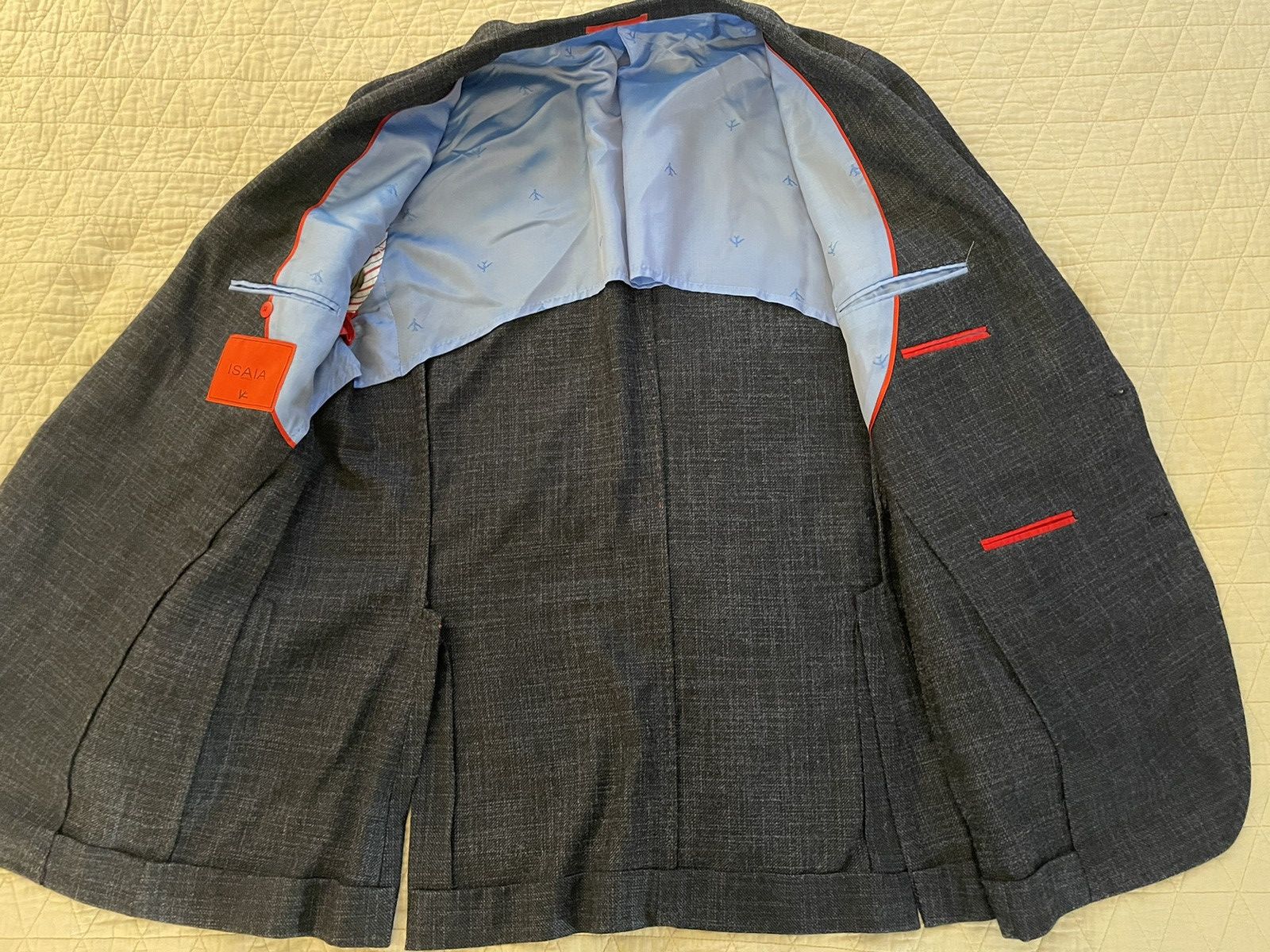 Isaia Luxurious Tri-Blend Patch Pocket 'Mat' Jacket Size 48L - 7 Thumbnail