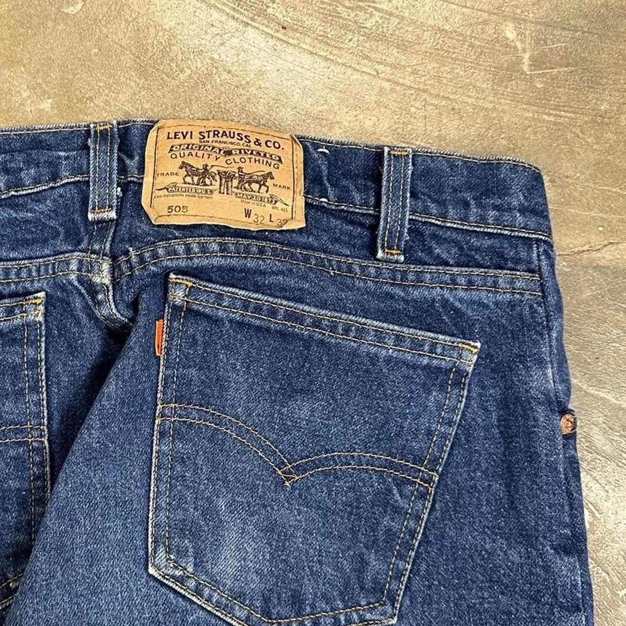 Levi's Vintage Levi’s 505 Orange Tab Blue Jeans 32 x 30 Size US 32 / EU 48 - 3 Thumbnail