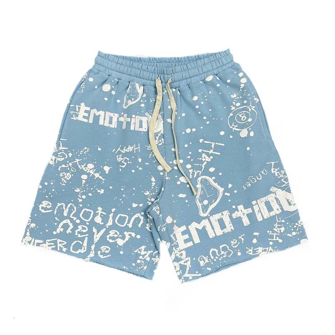 Other Mixed Emotions Blue Graffiti Shorts Size US 30 / EU 46 - 1 Thumbnail