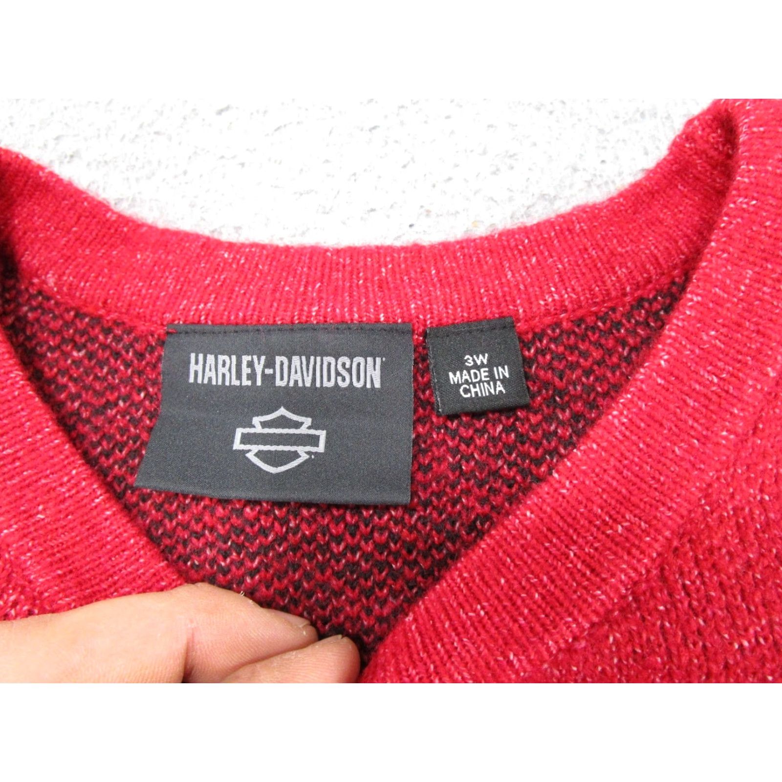 Harley Davidson Harley-Davidson Knit Pullover Sweater Women’s Size 3W Red Spell Out Biker Shirt? Size XXL / US 16-18 / IT 52-54 - 3 Thumbnail