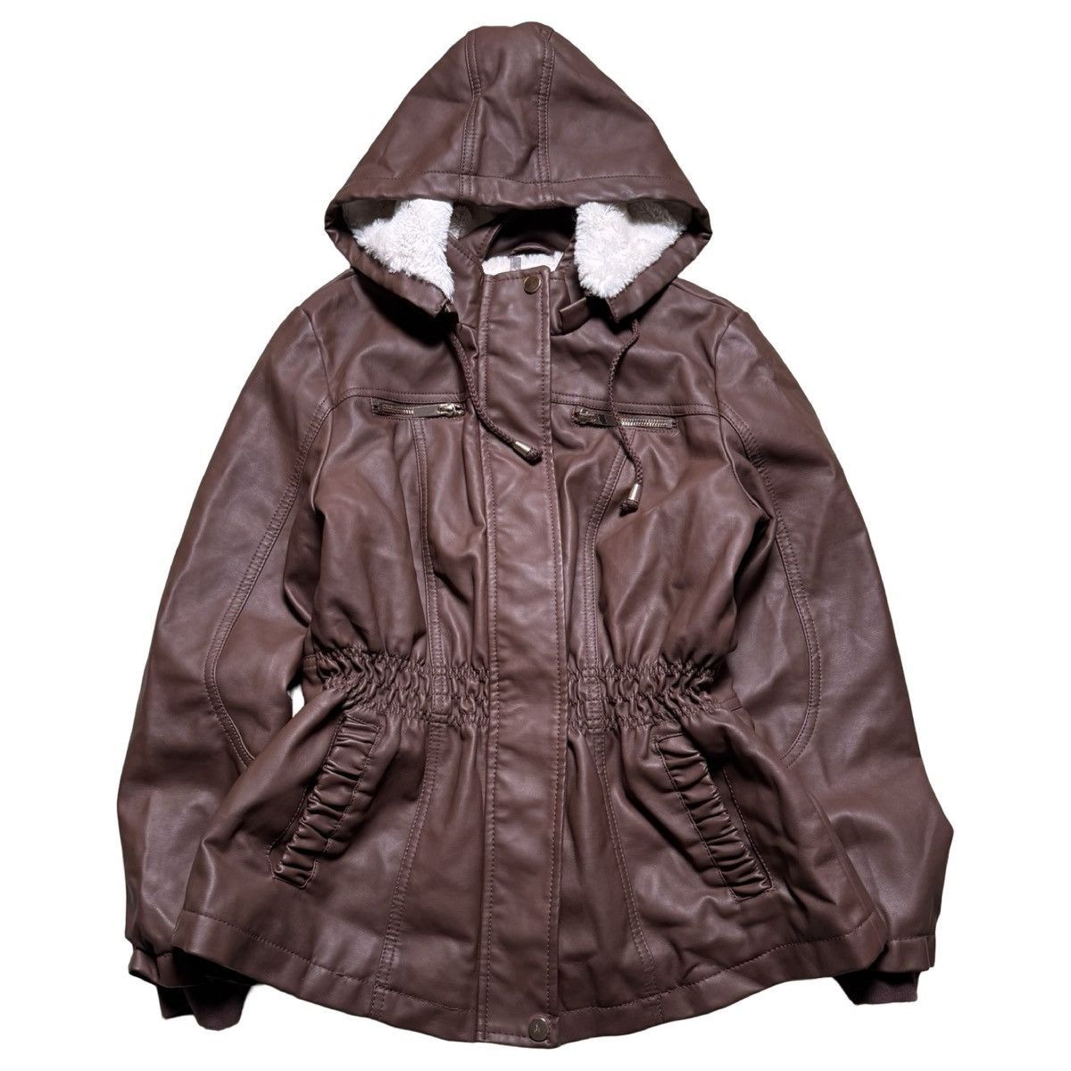 Vintage Vintage Cavalini Women's Leather Jacket Brown Fur lining PS Size S / US 4 / IT 40 - 1 Thumbnail