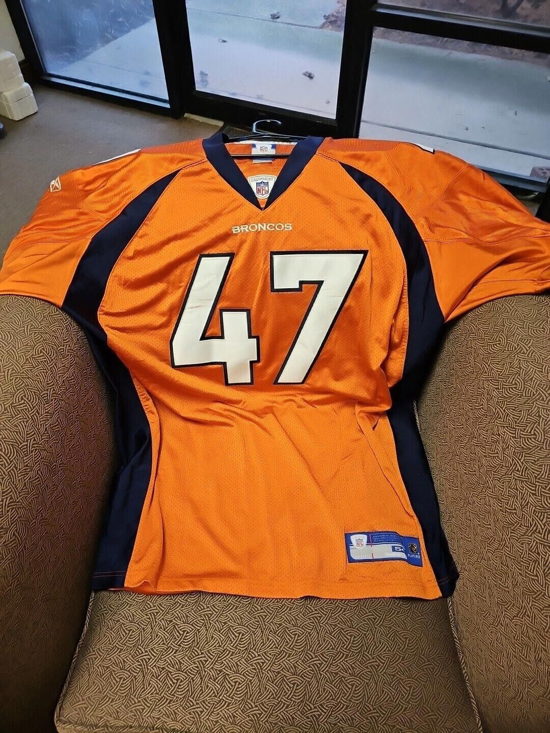 Reebok Broncos Jersey Reebok John Lynch #47 Stitched On Field XL Size ONE SIZE - 1 Thumbnail