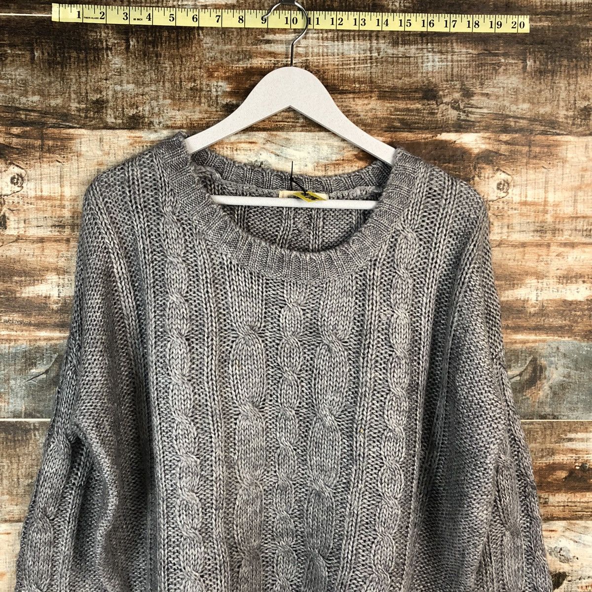 Homespun Knitwear × LOWRYS FARM Lowyrs Farm Grey cable aran isle Knitwear vintage #A1718 Size US M / EU 48-50 / 2 - 5 Thumbnail