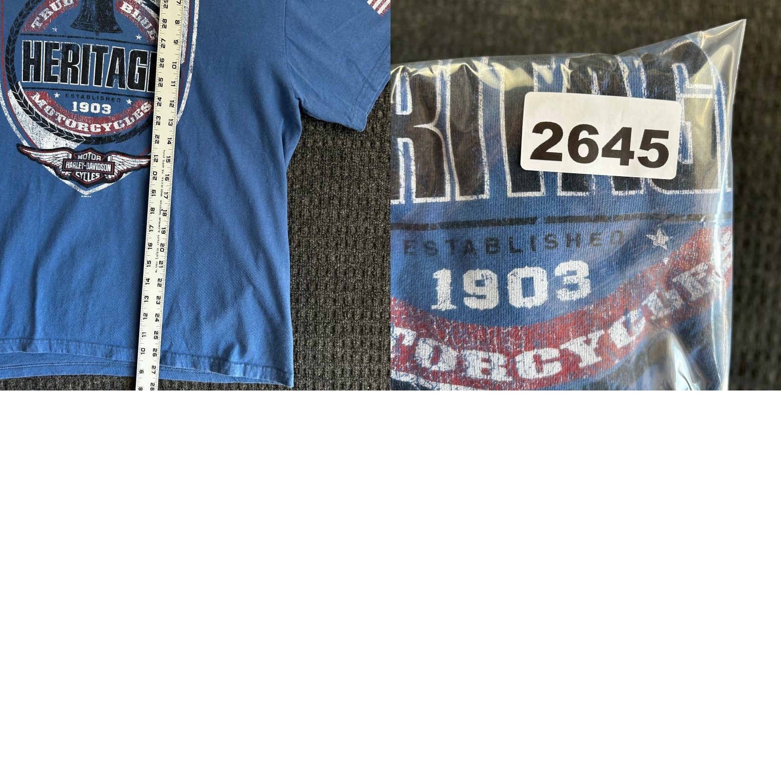 Harley Davidson VINTAGE Harley-Davidson T Shirt XL True Blue Heritage Made in USA Twin Cities MN Size US XL / EU 56 / 4 - 8 Thumbnail