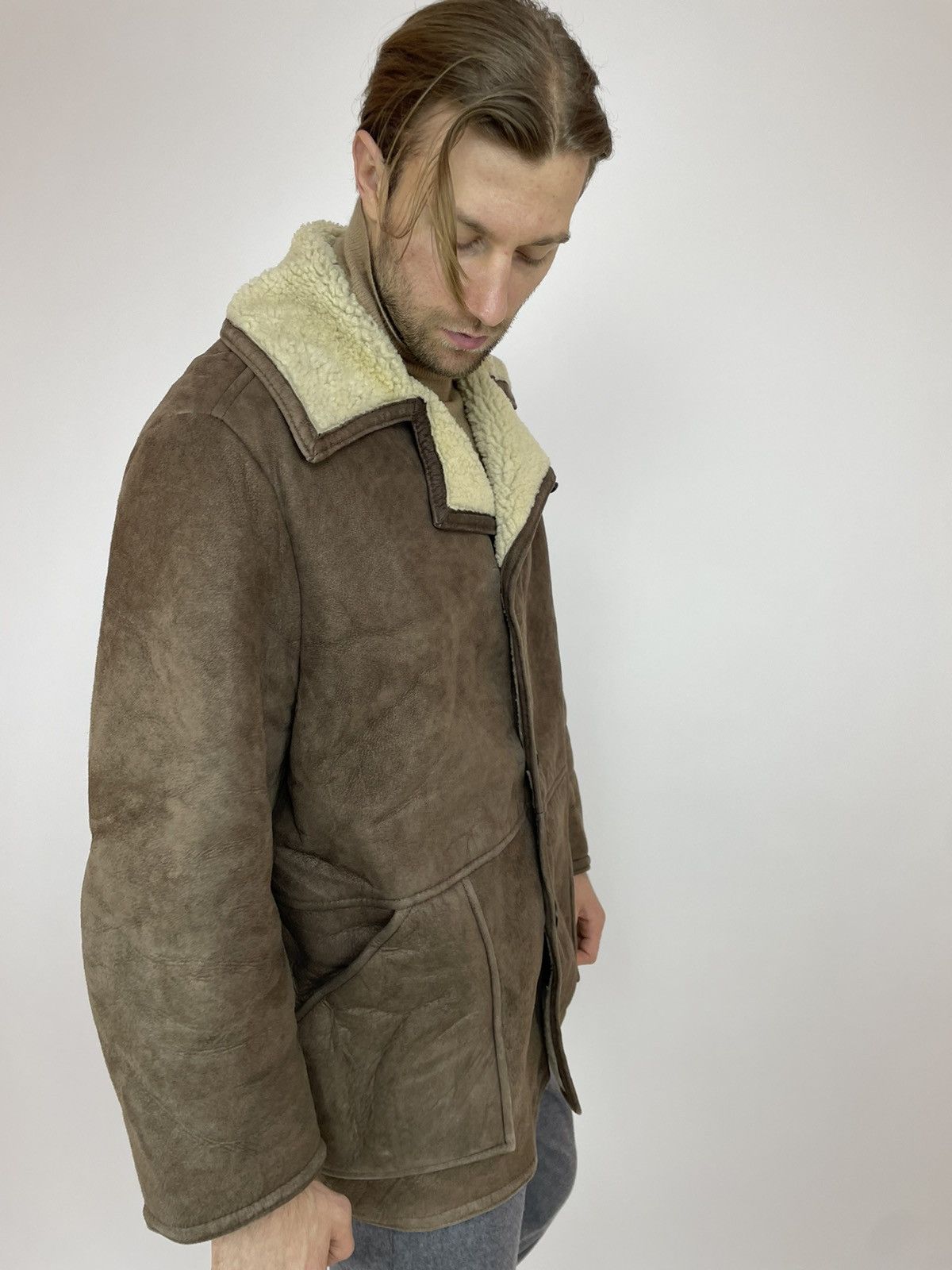 Other antartex Vintage SHEEPSKIN Coat made In Scotland size M-L Size US L / EU 52-54 / 3 - 10 Thumbnail