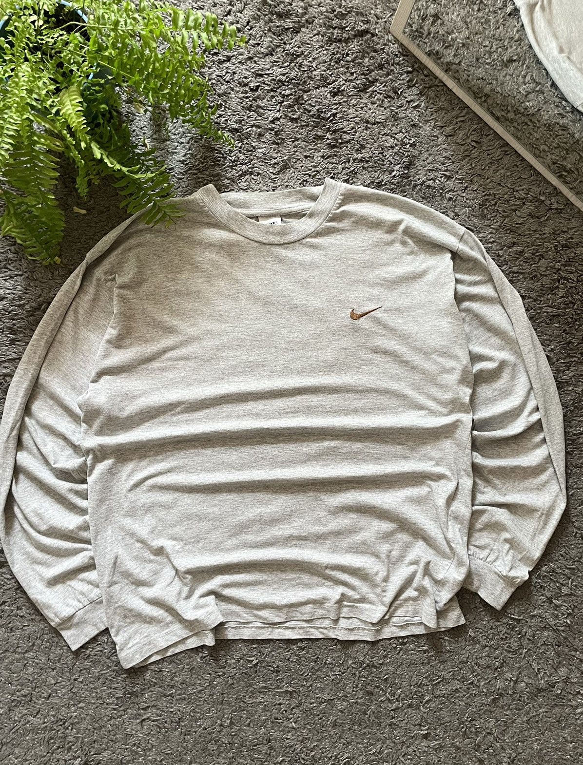 Nike × Vintage 90s Nike Long-Sleeve Vintage Streetwear Logo Swoosh Rare Size US L / EU 52-54 / 3 - 1 Thumbnail