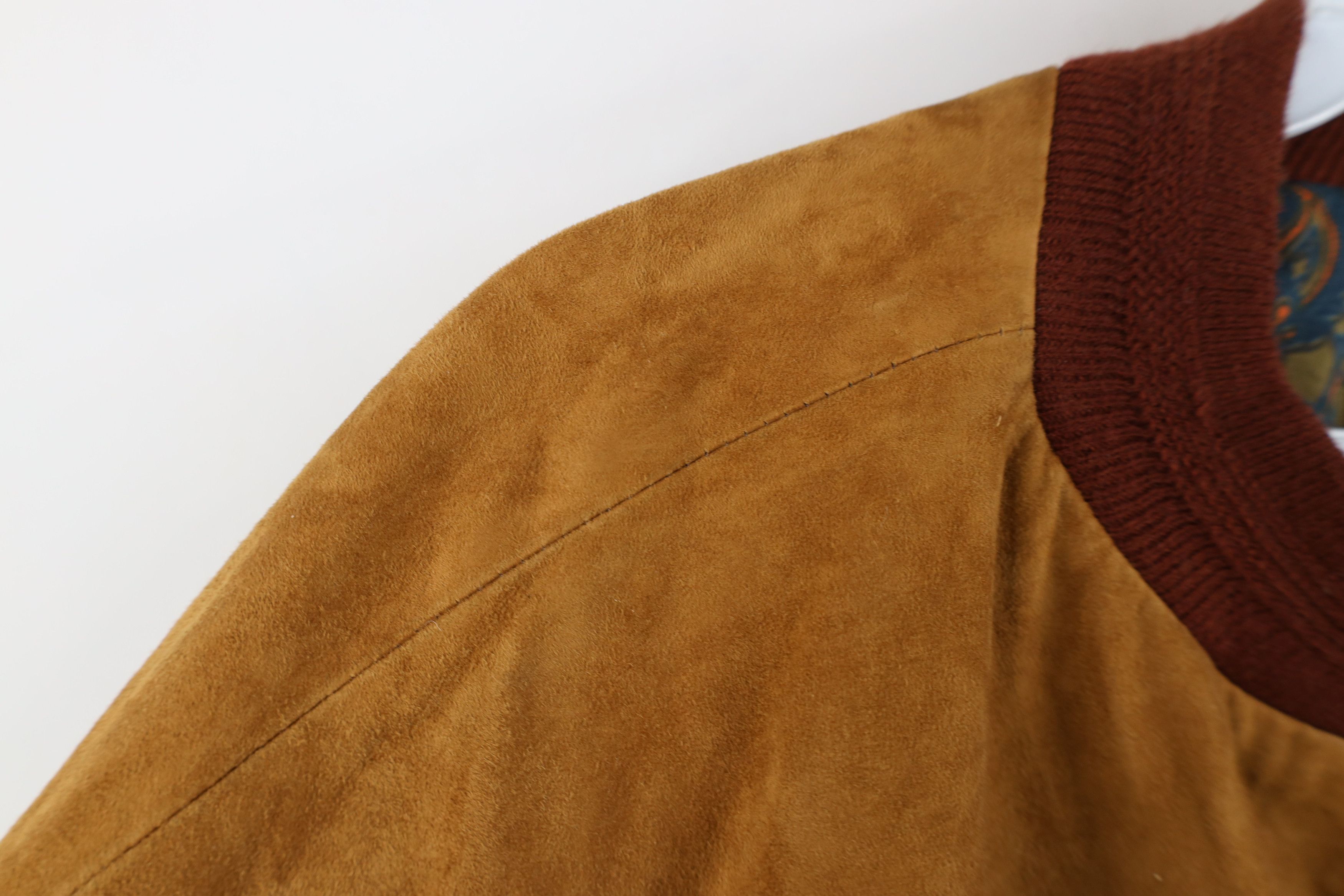 Vintage Vintage 90s Streetwear Reversible Suede Leather Silk Jacket Size US S / EU 44-46 / 1 - 6 Thumbnail