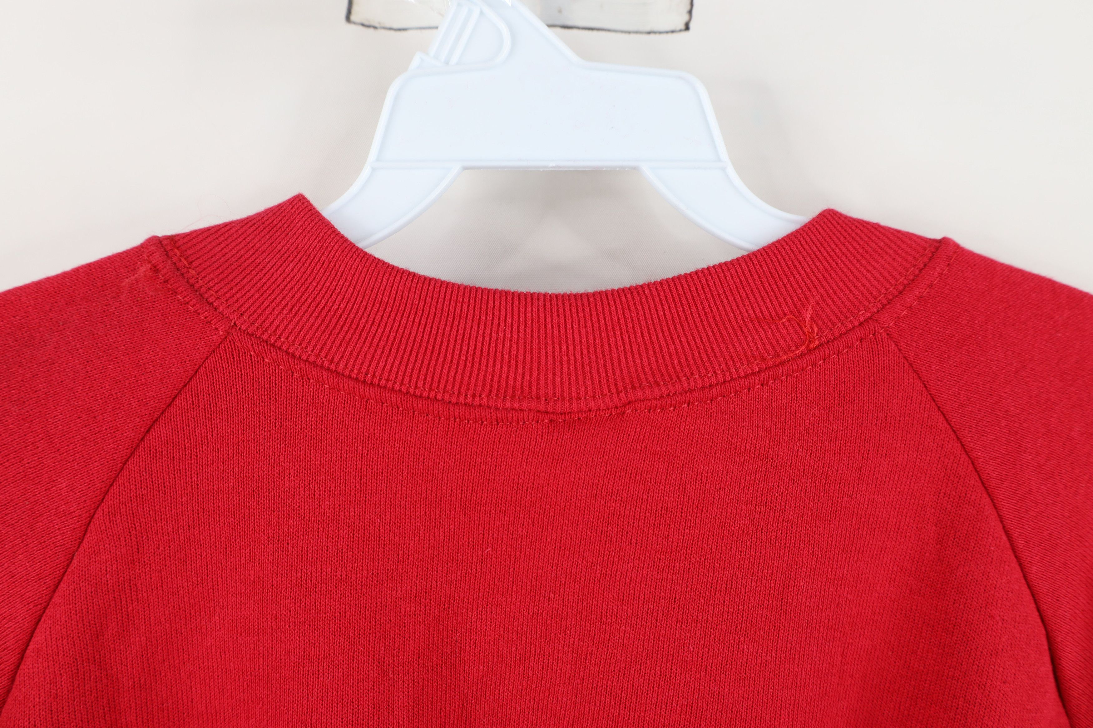 Vintage Vintage 90s Streetwear Blank Crewneck Sweatshirt Red USA Size US XXL / EU 58 / 5 - 9 Thumbnail