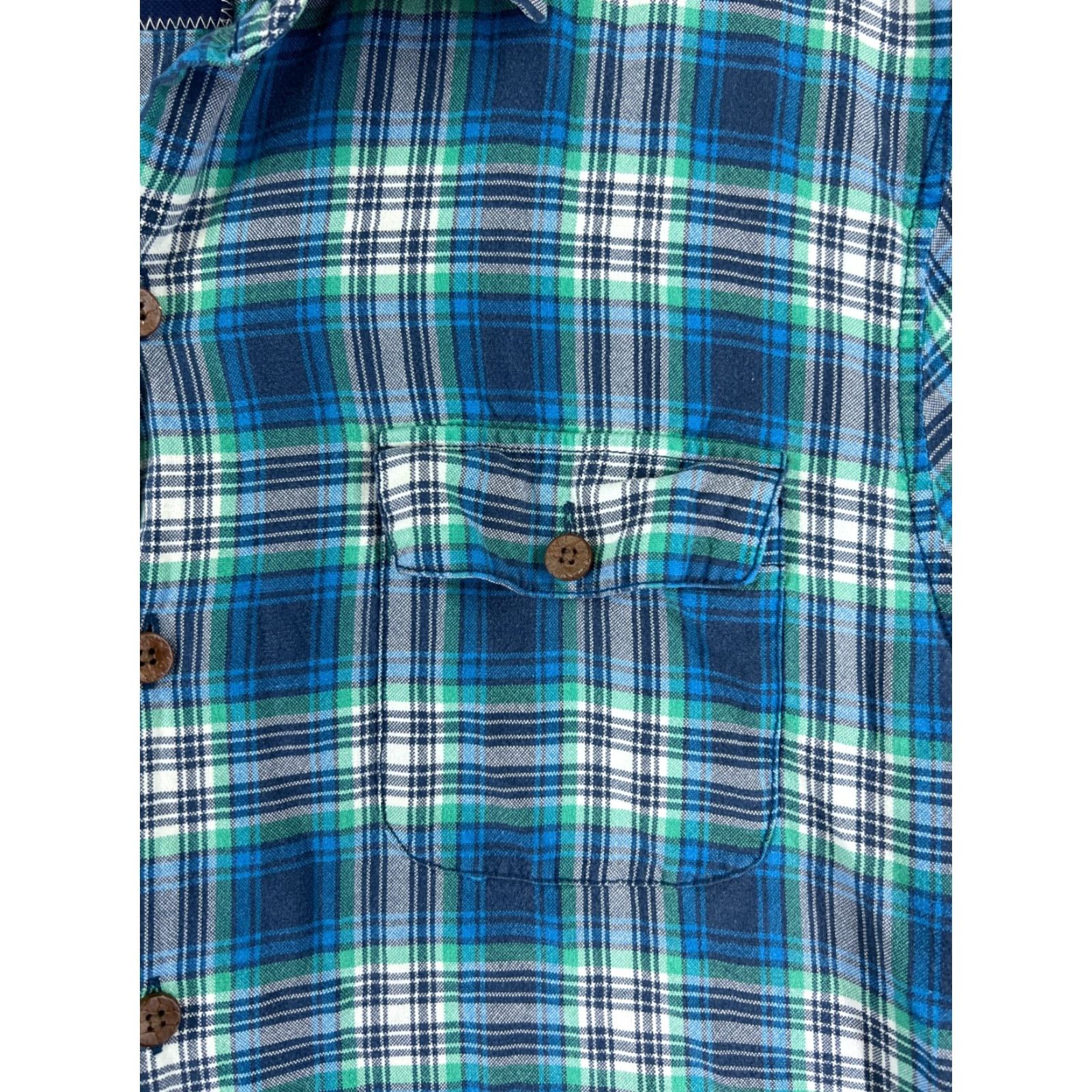 Tommy Bahama Tommy Bahama Shirt Men Large Blue Green Plaid Button-Up Pocket Silk Beach 100% Silk Vacation Aloha Resort Casual Mens Shirt Size US L / EU 52-54 / 3 - 6 Thumbnail