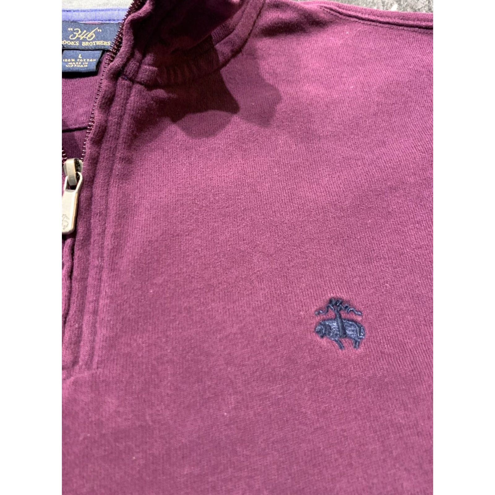 Brooks Brothers BROOKS BROTHERS 346 Fleece Pullover 1/4 Zip Neck Activewear Men Size L Maroon Size US L / EU 52-54 / 3 - 4 Thumbnail