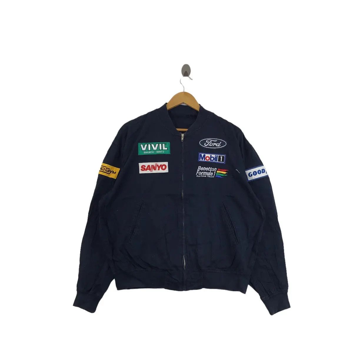 Vintage 80' BENETTON FORMULA Camel Ford Bomber Jacket