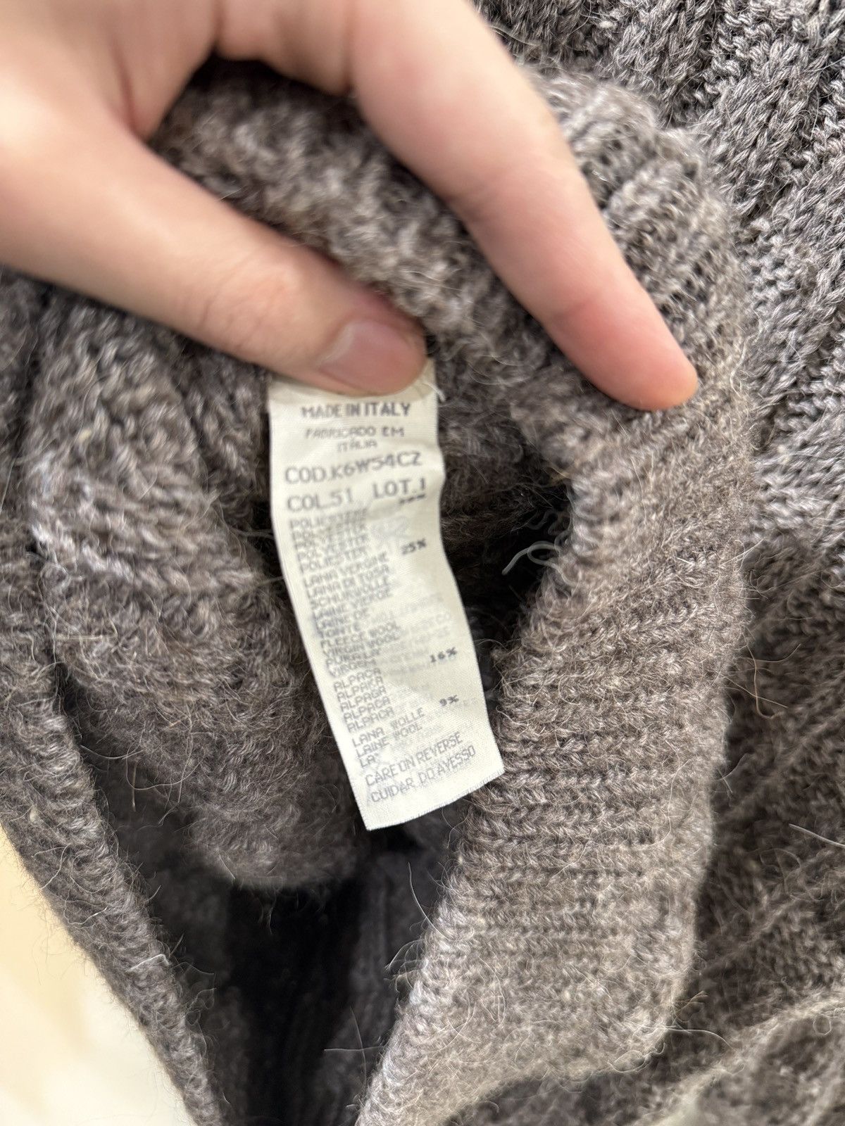 Armani Vintage Armani Jeans AJ Textured Alpaca Blend Knit Sweater Size US XL / EU 56 / 4 - 6 Thumbnail