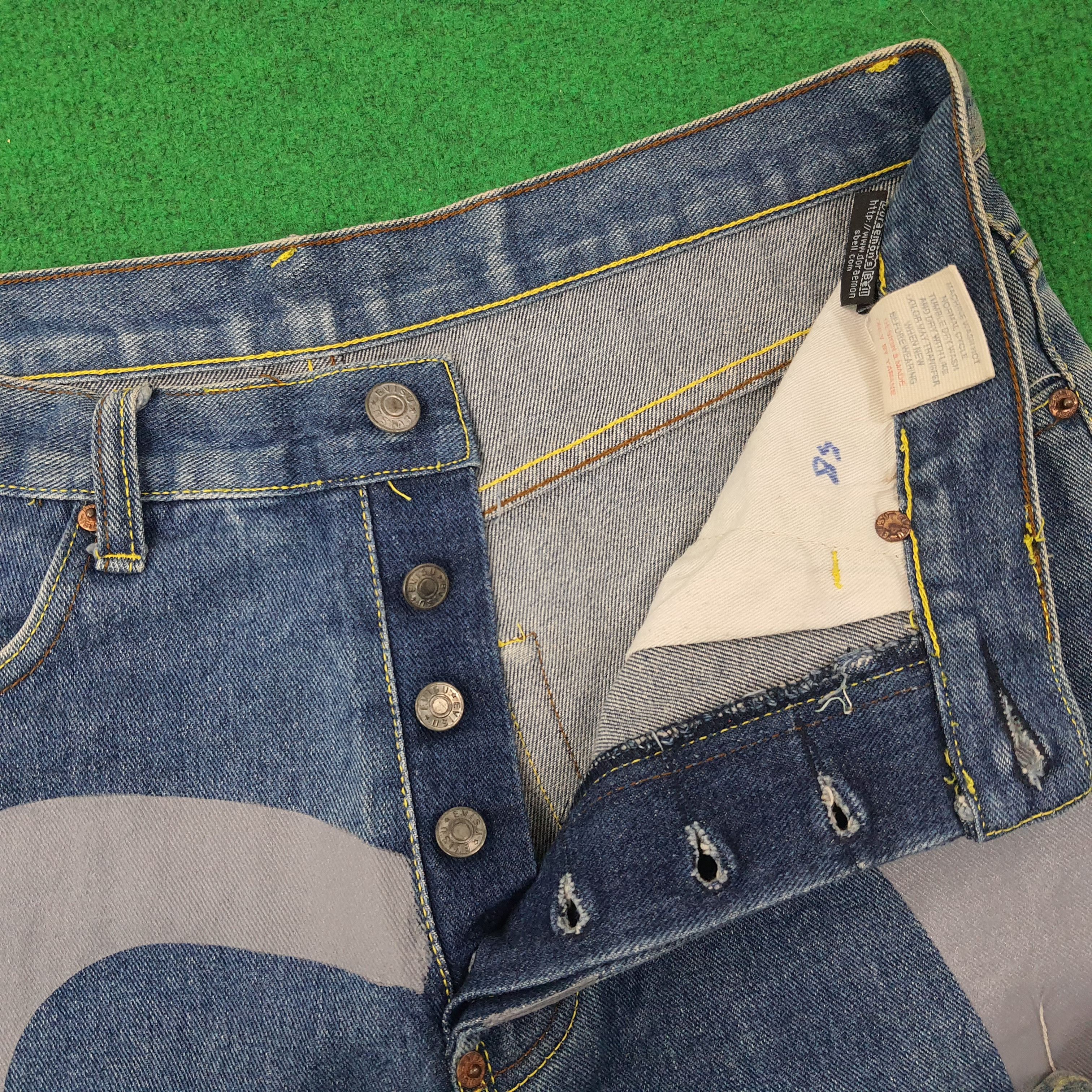 Japanese Brand Vintage Evisu x Doraemon Rare Custom Daicock Jeans C244N25 Size US 32 / EU 48 - 6 Thumbnail