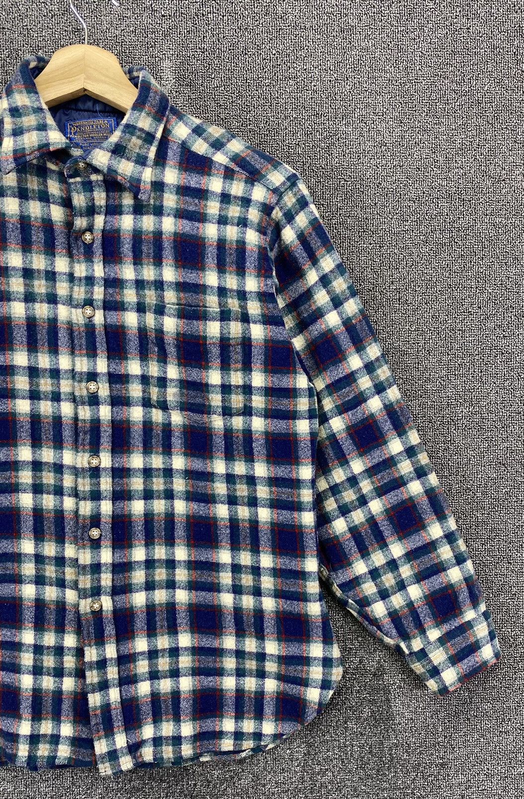 Pendleton Vintage Pendleton Wool Flannel Shadow Plaid Shirts Button Up Size M / US 6-8 / IT 42-44 - 4 Thumbnail