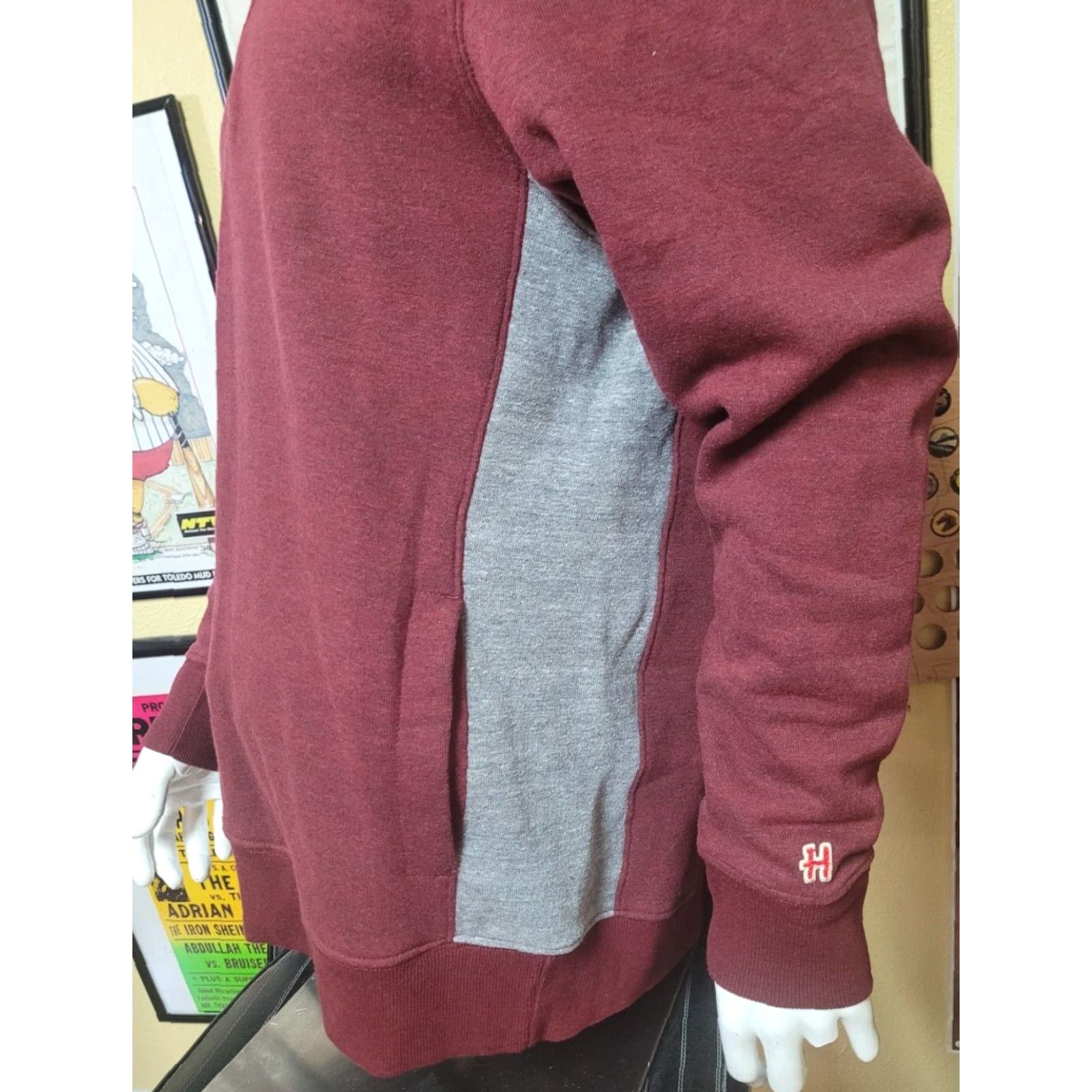 J Brand HOMAGE Sweater Pullover 1/4 Zip Red Maroon Long Sleeve Knits Men L Vintage 90s Retro Shirt? Size US L / EU 52-54 / 3 - 3 Thumbnail