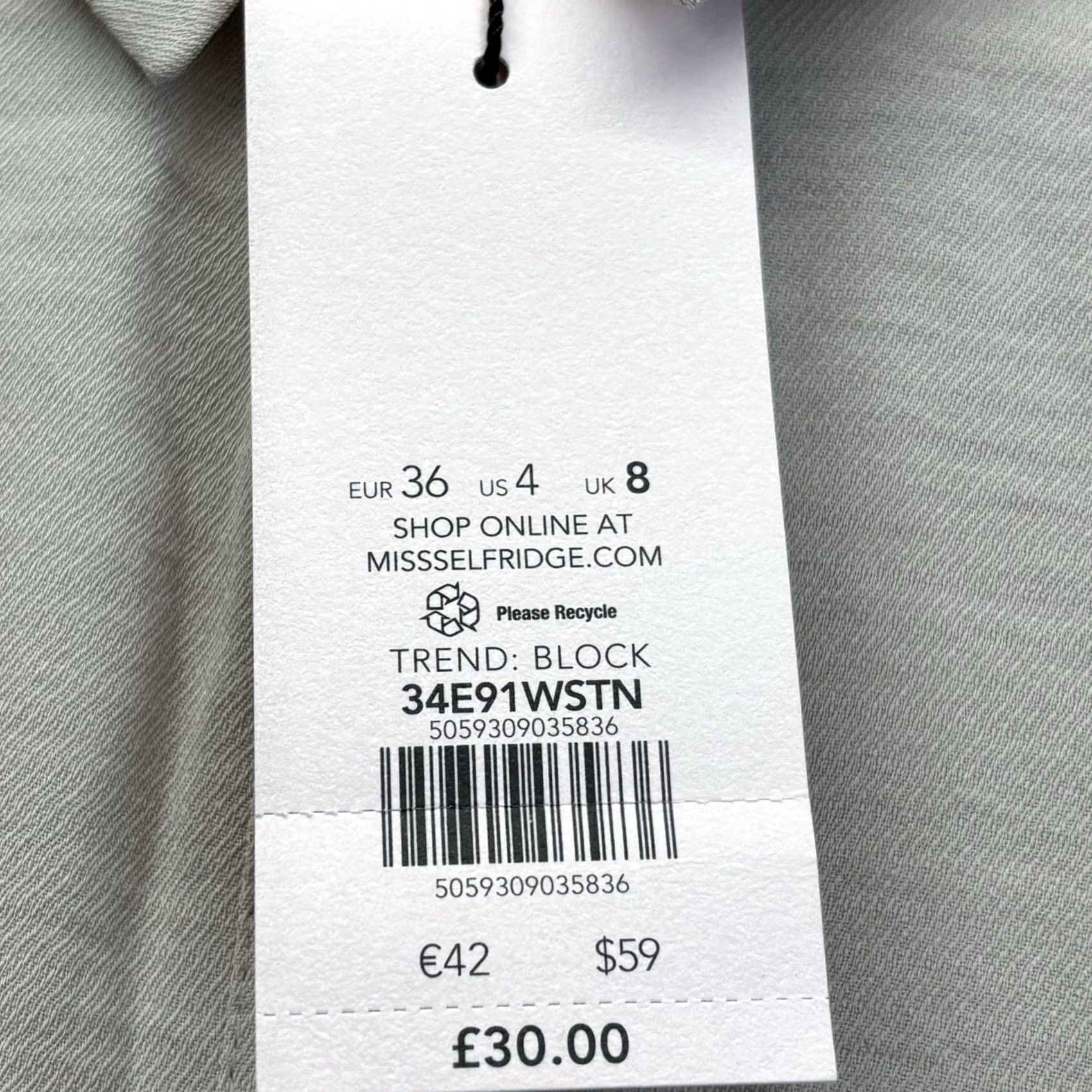 Vintage Miss Selfridge Petites Shirt Dress Beige UK8 Women’s Tie Belted New BNWT Shirt Dress Women’s Short Sleeve Collared Belted 8 Beige BNWT Size M / US 6-8 / IT 42-44 - 6 Thumbnail