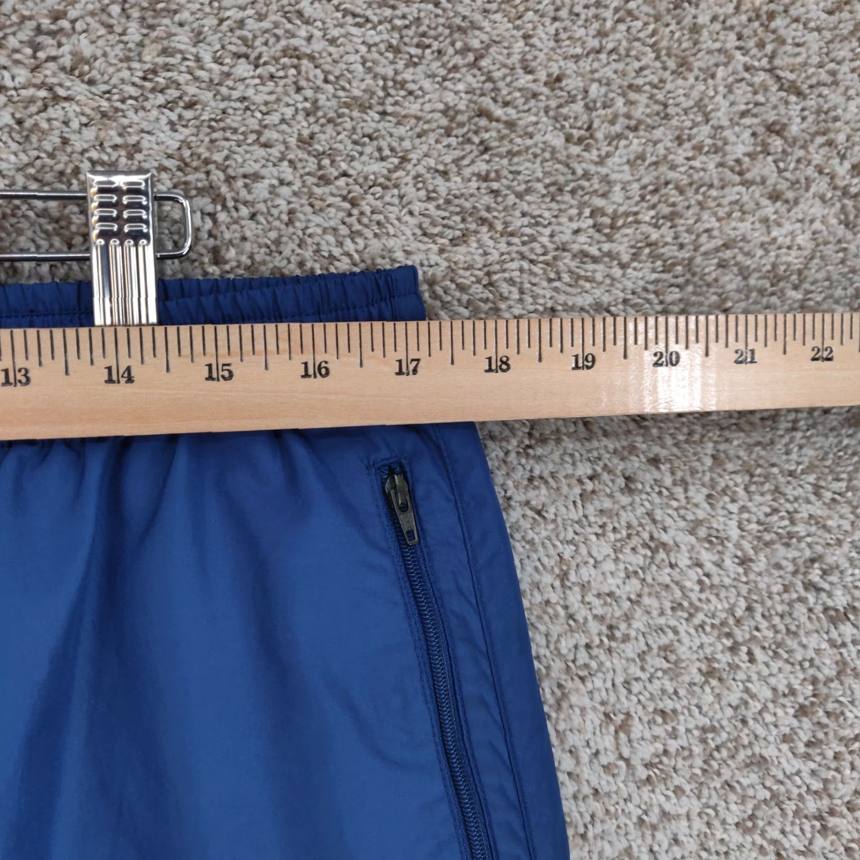 Nike VINTAGE Nike Pants Mens Large Blue Unlined Track Warmup Jogger Ankle Zip Y2k Size US 33 - 6 Thumbnail