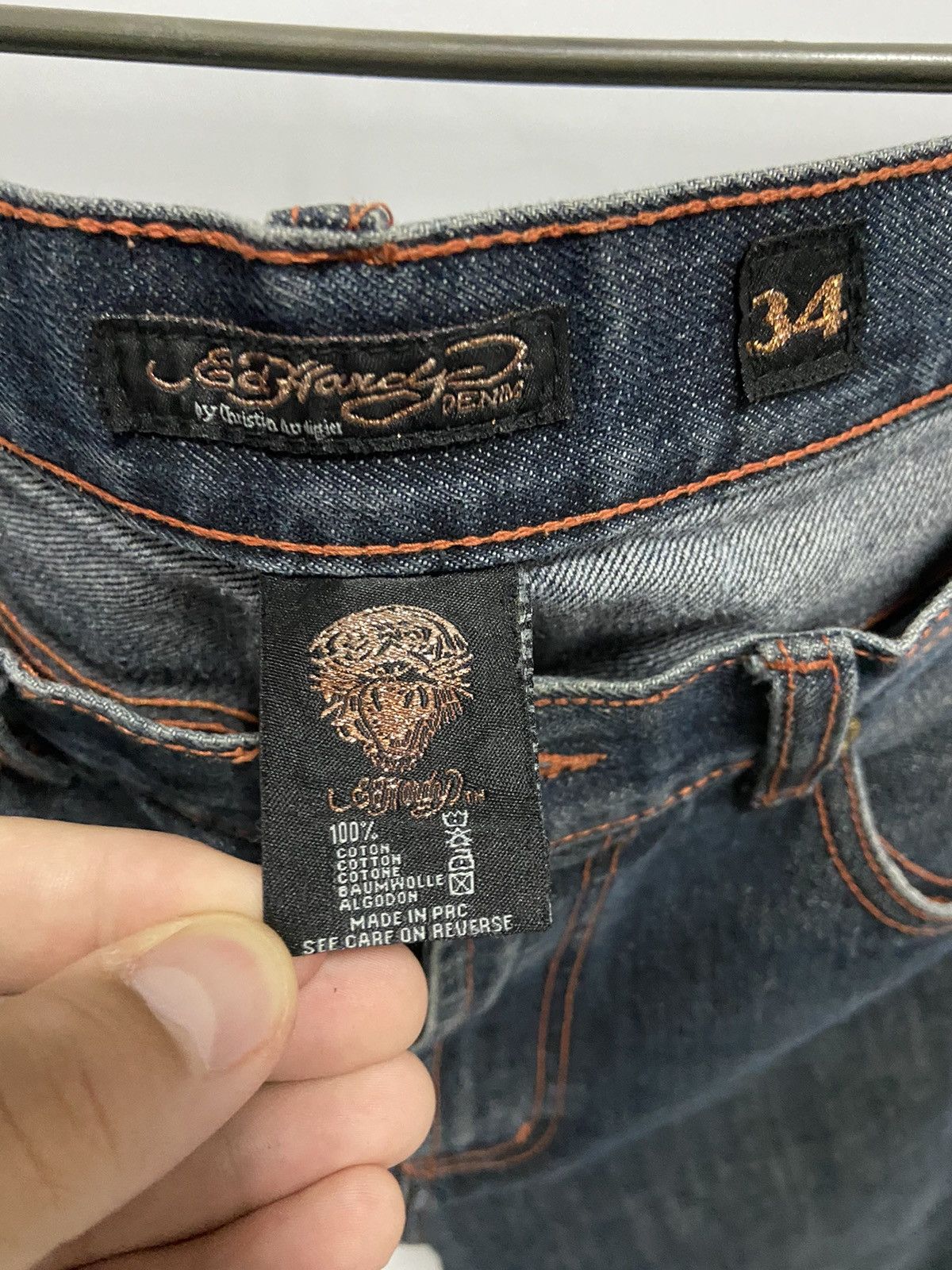 Ed Hardy × Vintage Ed Hardy shorts Vintage pocket skull 💀 roses 🌹 logo Size US 32 / EU 48 - 8 Thumbnail