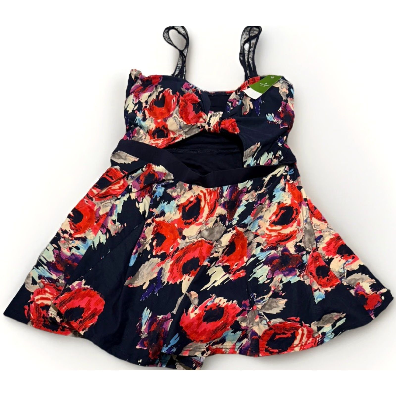 Vintage VINTAGE NWT Kate Spade New York One Piece Bathing Suit XL Rich Navy Peep Hole Floral Swimdress Womens Size XL / US 12-14 / IT 48-50 - 2 Thumbnail