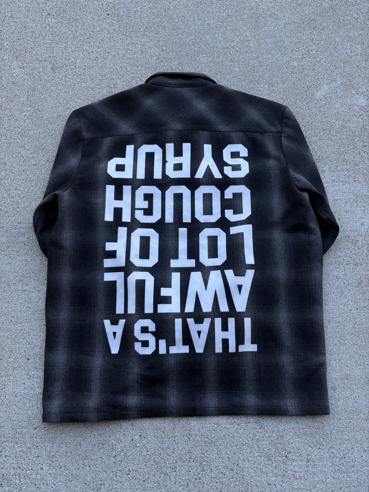 2020 Awful Lot of Cough Syrup “Reverse Logo” Flannel Size L