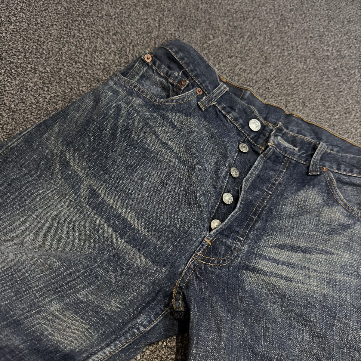 Engineered Garments × Levi's 🇯🇵 Vintage Y2K Levis 501 Stone Wash Blue Distressed Denim W30 Size US 30 / EU 46 - 11 Thumbnail