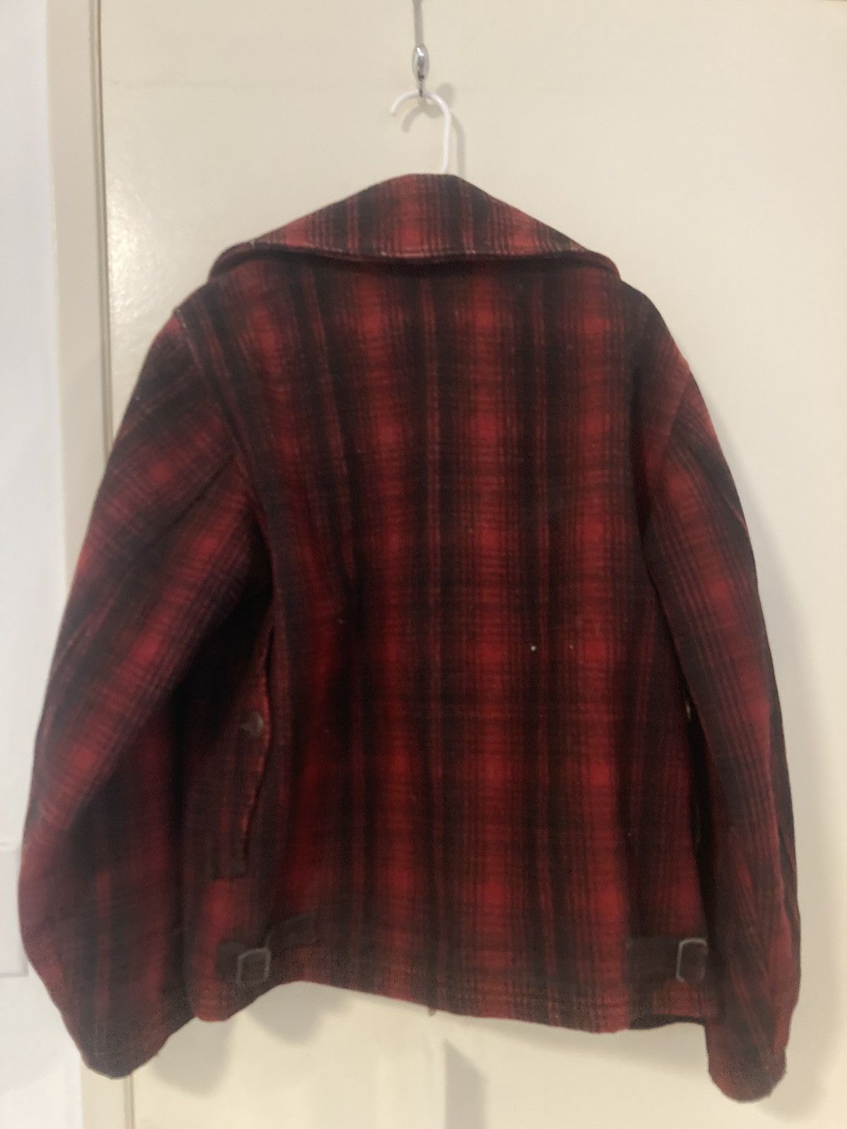 Woolrich Woolen Mills Vintage 1940s woolrich red black tweed chamois line barncoat Size US L / EU 52-54 / 3 - 2 Thumbnail