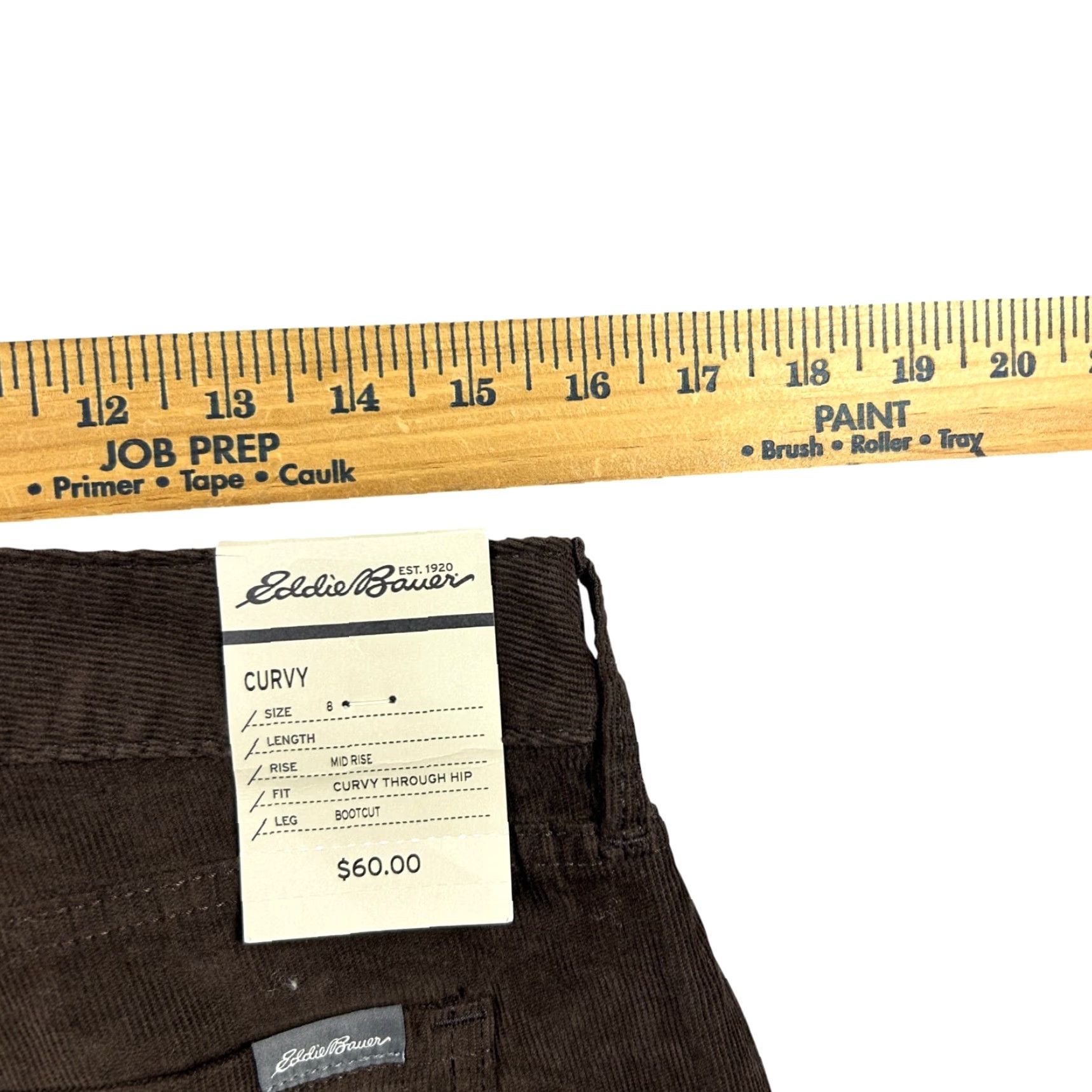 Eddie Bauer Eddie Bauer Pants Womens 8 Brown Corduroy Bootcut Leg Inseam 28.5 in Petite Regular Through Hip Size 30" / US 8 / IT 44 - 8 Thumbnail