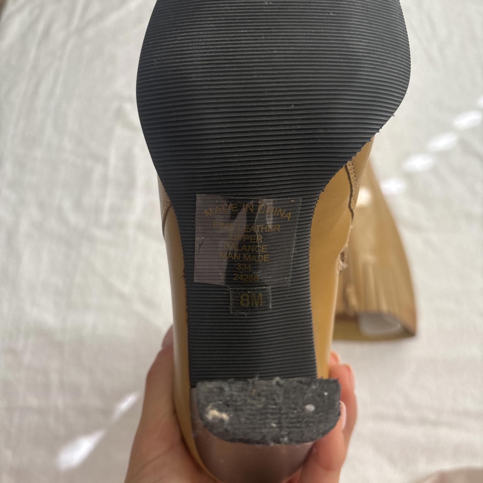 Other y2k faux leather tan heal boots Size ONE SIZE - 4 Thumbnail