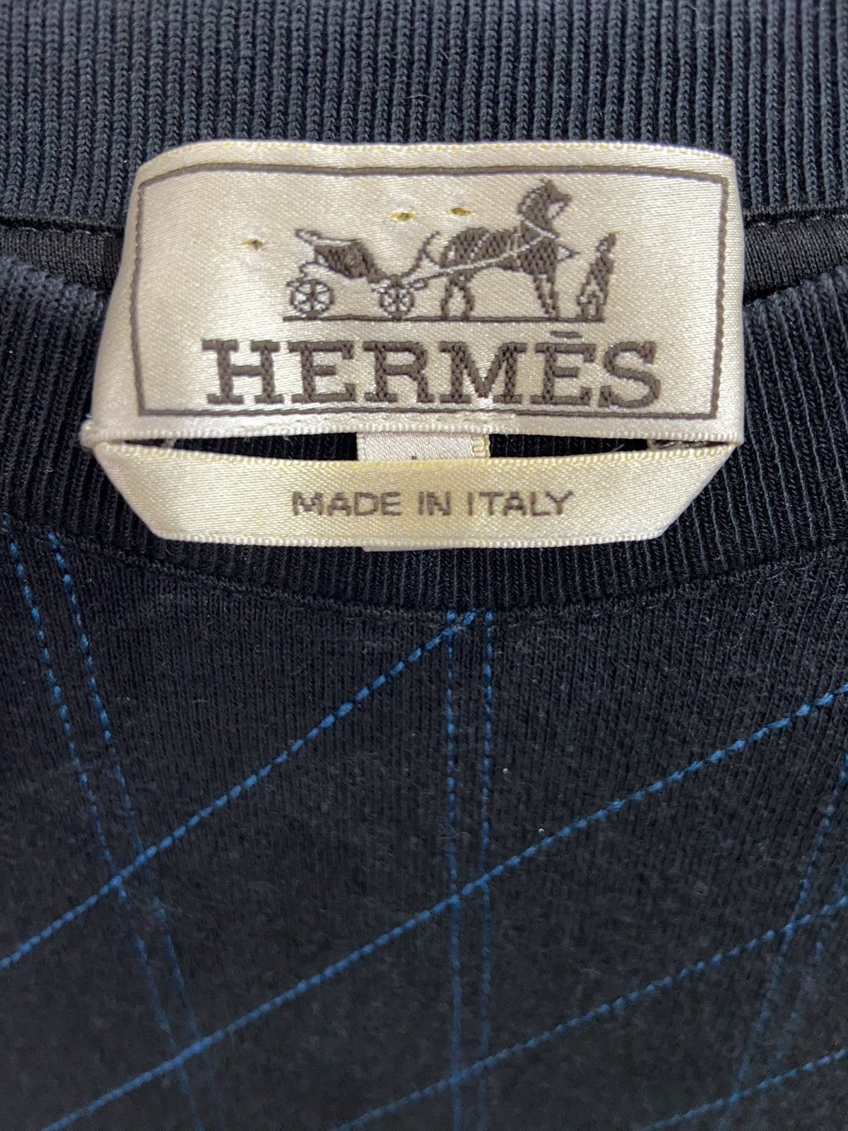 Hermes Hermés Sweatshirt with Blue Stitching Size US L / EU 52-54 / 3 - 6 Thumbnail