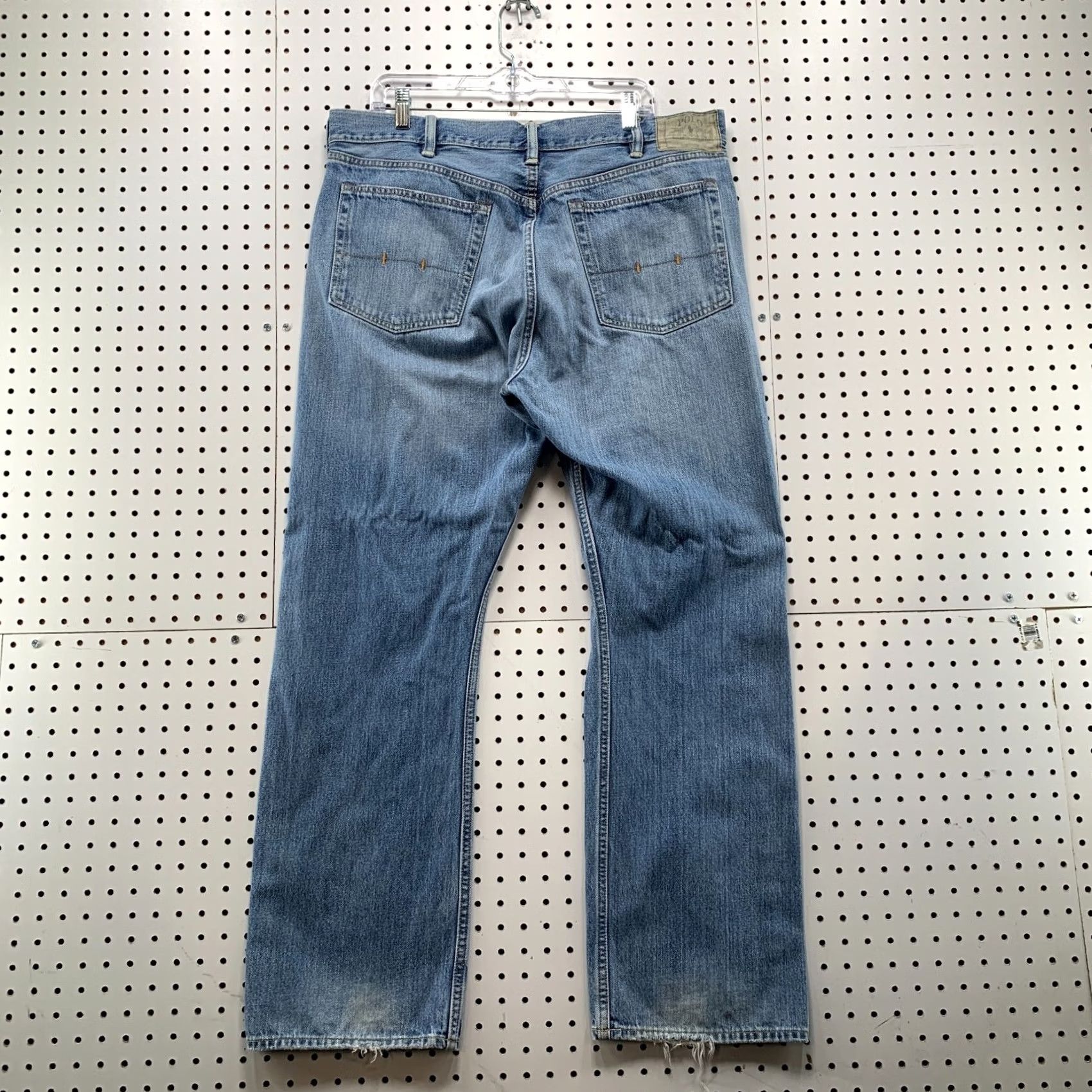 Polo Ralph Lauren Polo Ralph Lauren Denim Jeans Mens 38x32 Light Wash Baggy Straight Size US M / EU 48-50 / 2 - 7 Thumbnail
