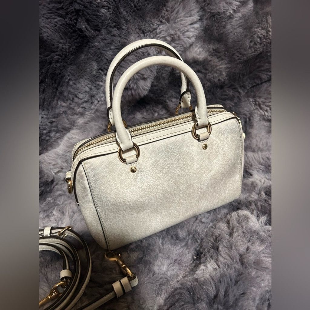 Coach Coach white mini Rowan bag w crossbody strap #satchel Size ONE SIZE - 3 Thumbnail