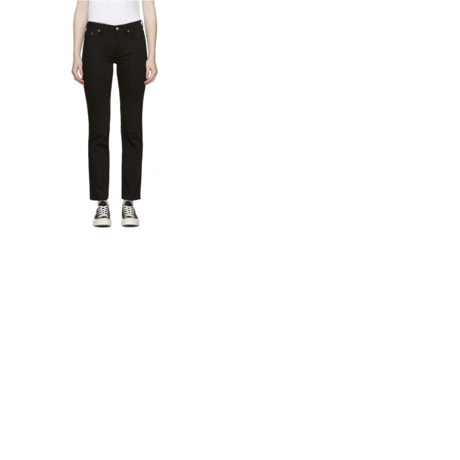 Acne Studios Acne Studios Jeans Women Bla Konst South Stay Black Straight Mid Rise 30 Size Black Straight Jeans Womens Size 30" / US 8 / IT 44 - 9 Thumbnail