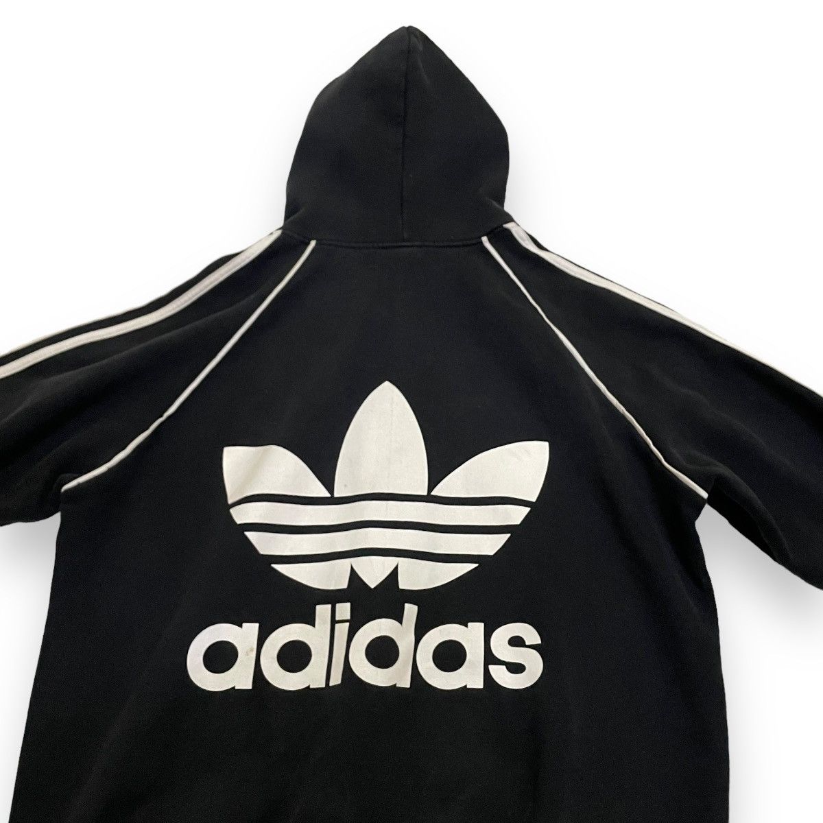 Adidas VINTAGE ADIDAS TREFOIL BIG LOGO HOODIE SWEATER Size US L / EU 52-54 / 3 - 7 Thumbnail