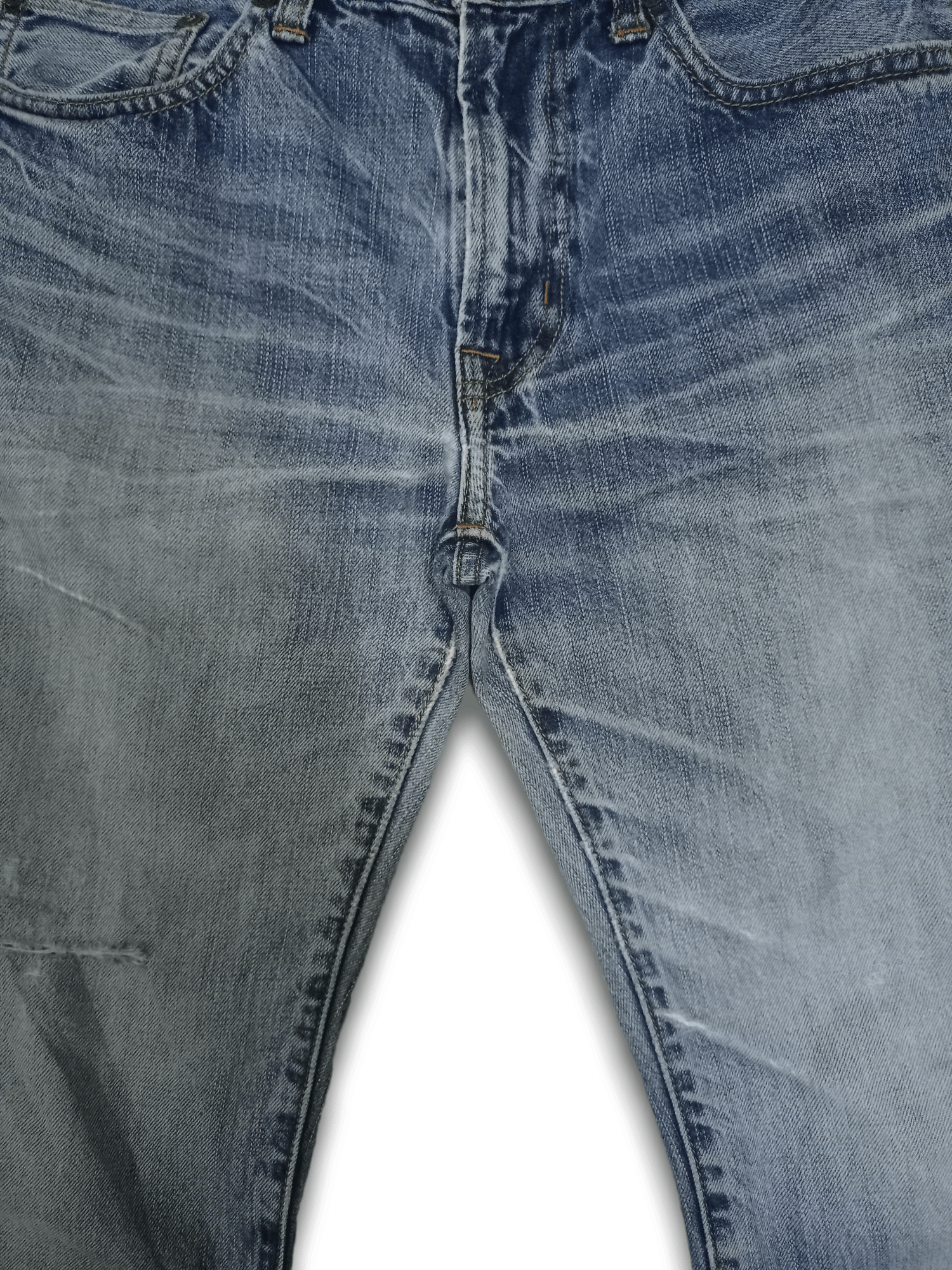 Japanese Brand Vintage Japanese Brand Blue Wash Distressed Loose Jeans Size US 31 - 8 Thumbnail