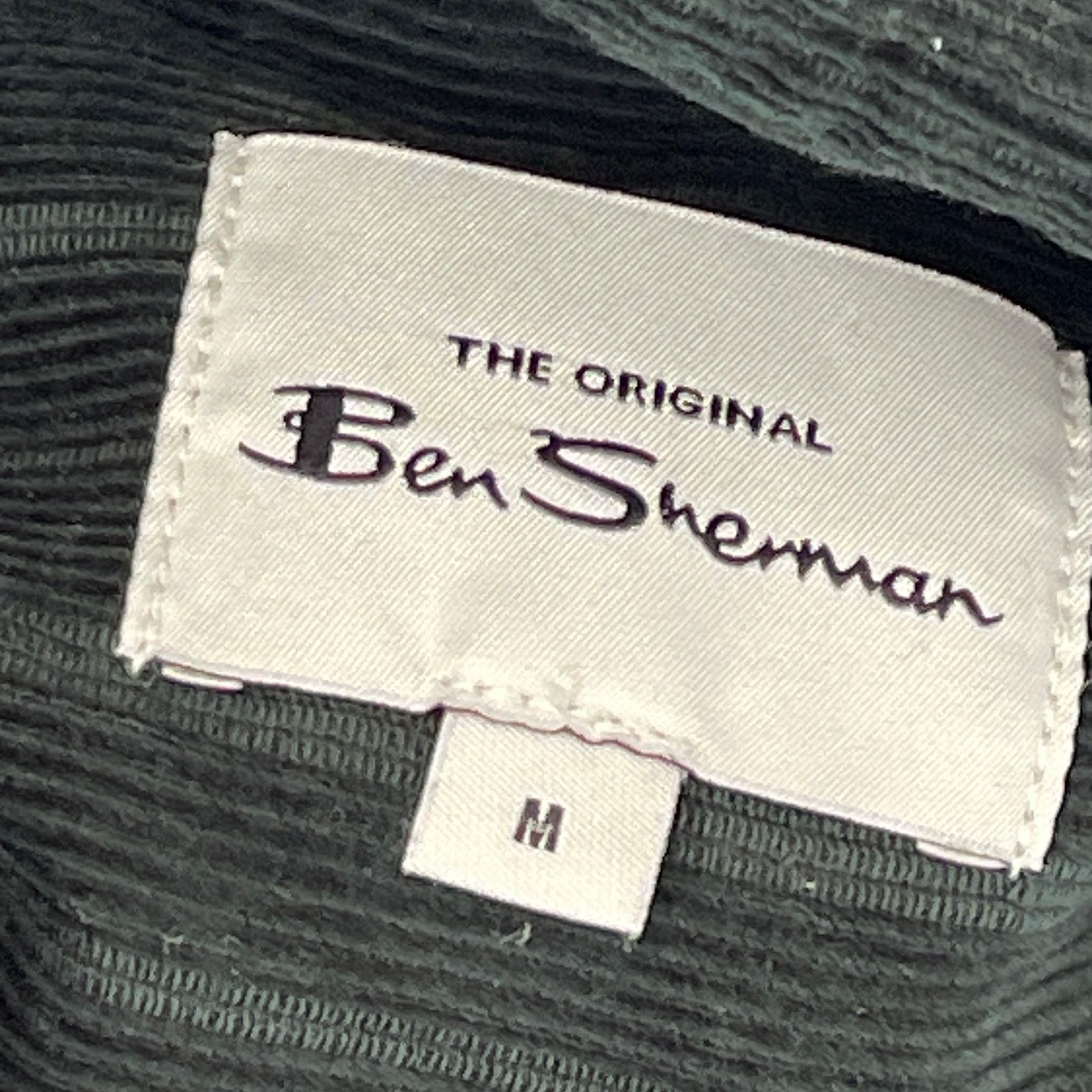 Ben Sherman Ben Sherman Classic Fit Dark Green Cord Stripe Shirt Size M Size US M / EU 48-50 / 2 - 3 Thumbnail