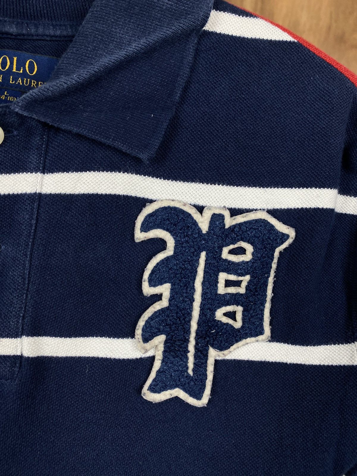 Polo Ralph Lauren 🎠Vintage Junior Polo Ralph Lauren Big Logo Striped VTG Tee🎠 Size US XS / EU 42 / 0 - 7 Thumbnail