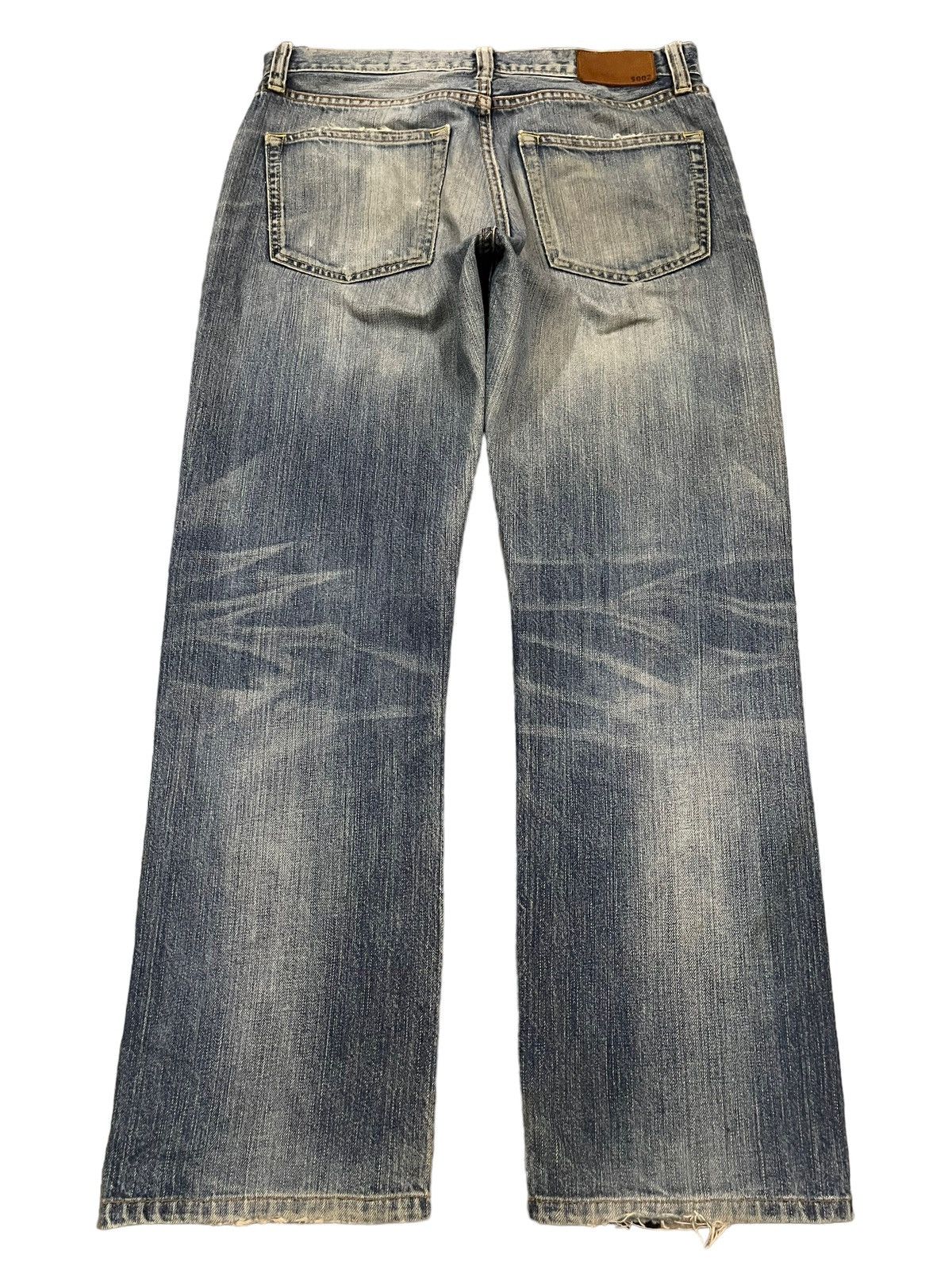 Uniqlo Vintage Japanese Uniqlo Blue Wash Distressed Style Jeans Size US 30 / EU 46 - 2 Thumbnail